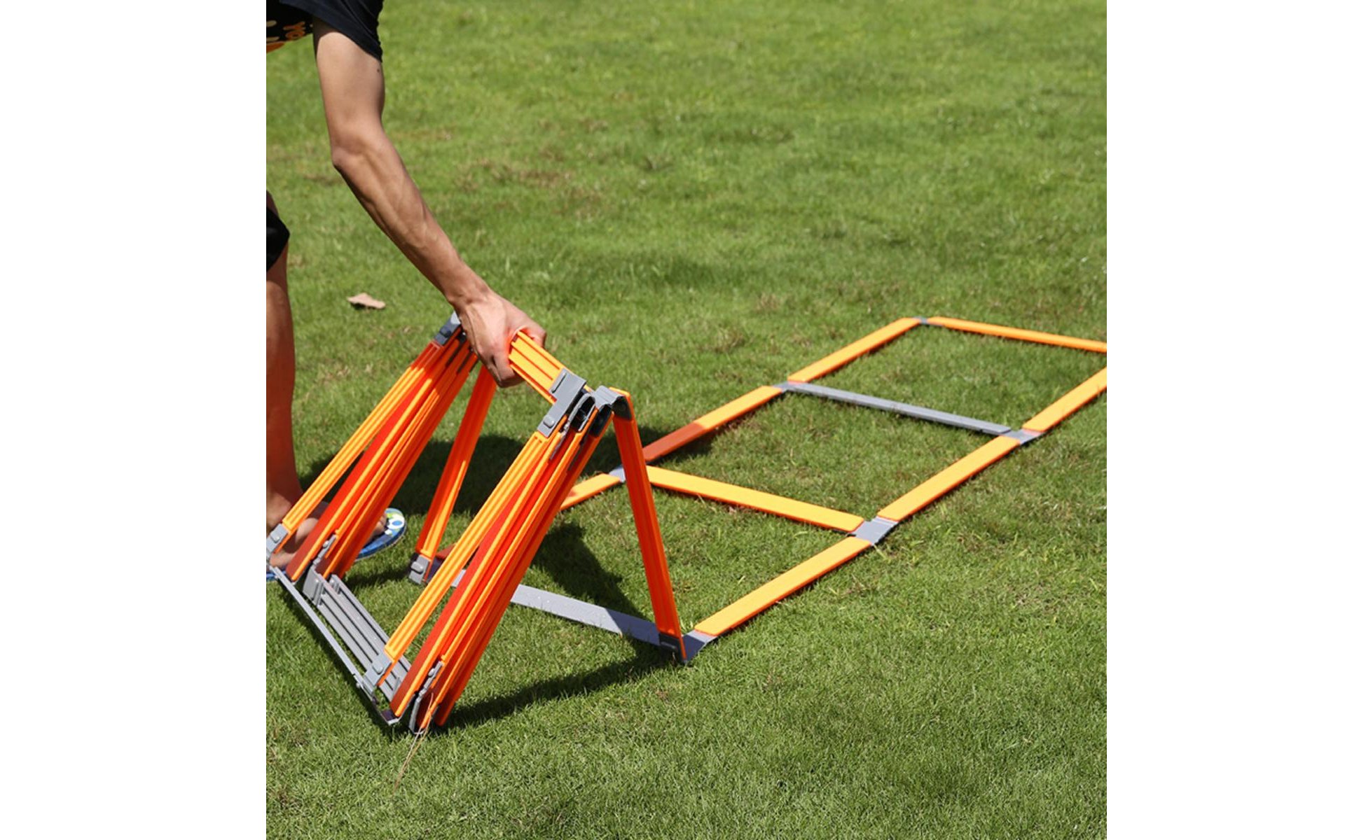 Coordination Training Ladder Multifunctional Agility Hurdle Ladder Fixed Frame