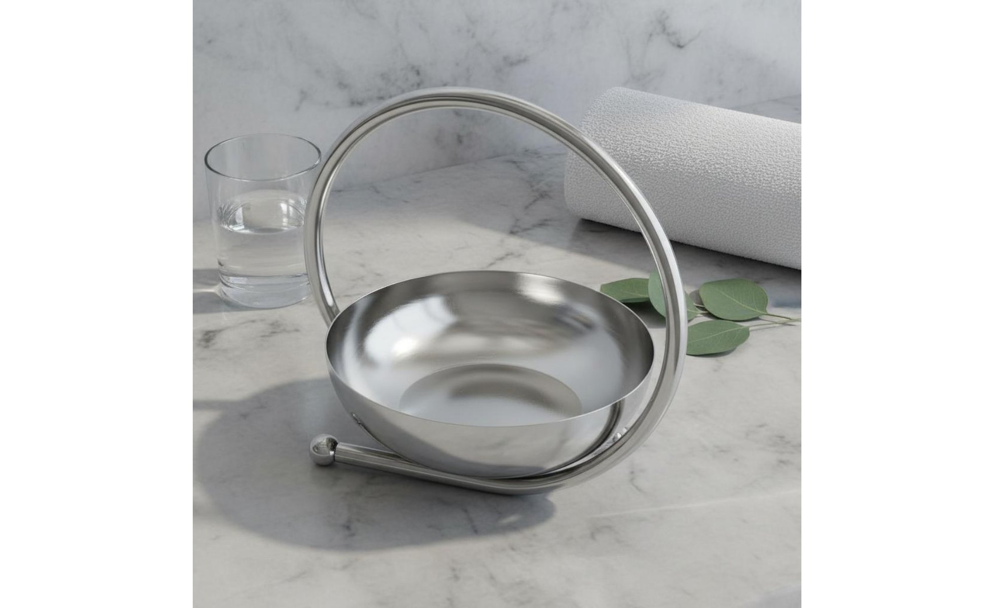 Round Mirror Tray Mirrored Finish Stainless Steel Tray Polished Surface