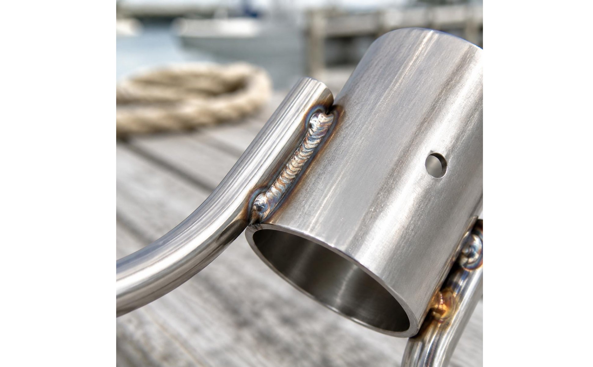 Boat Support Rod Rounded Stainless Steel Boat Hook Polished