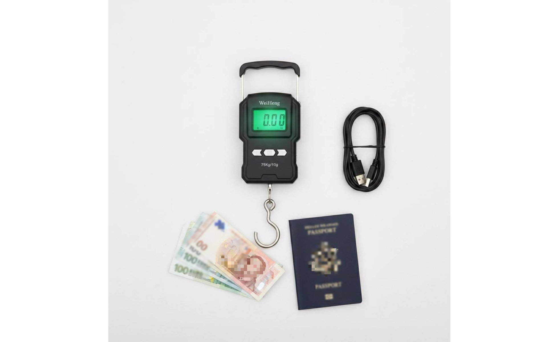 USB Rechargeable Luggage 75-Kg Scale Kg Capacity Digital Luggage Scale