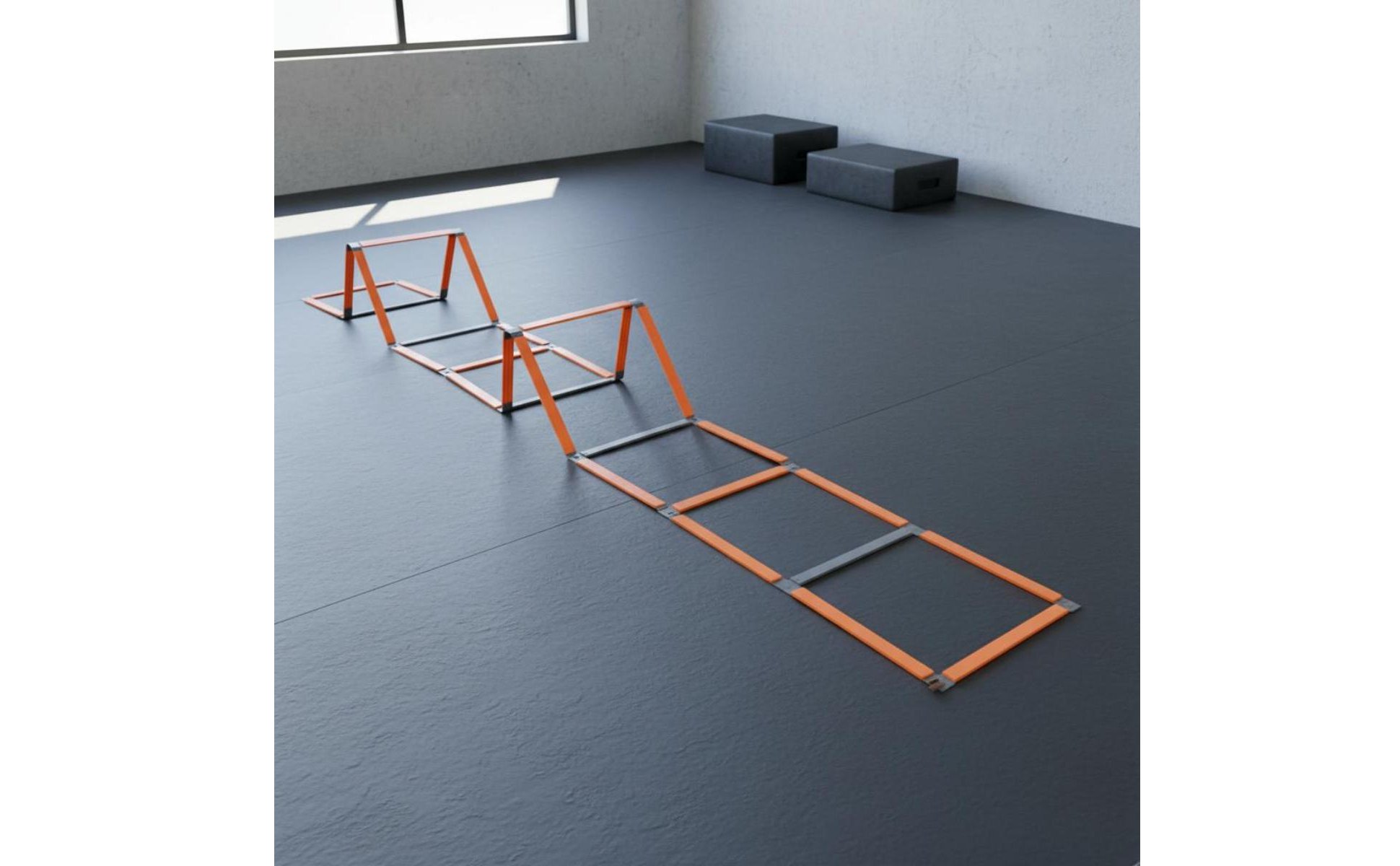 Coordination Training Ladder Multifunctional Agility Hurdle Ladder Fixed Frame