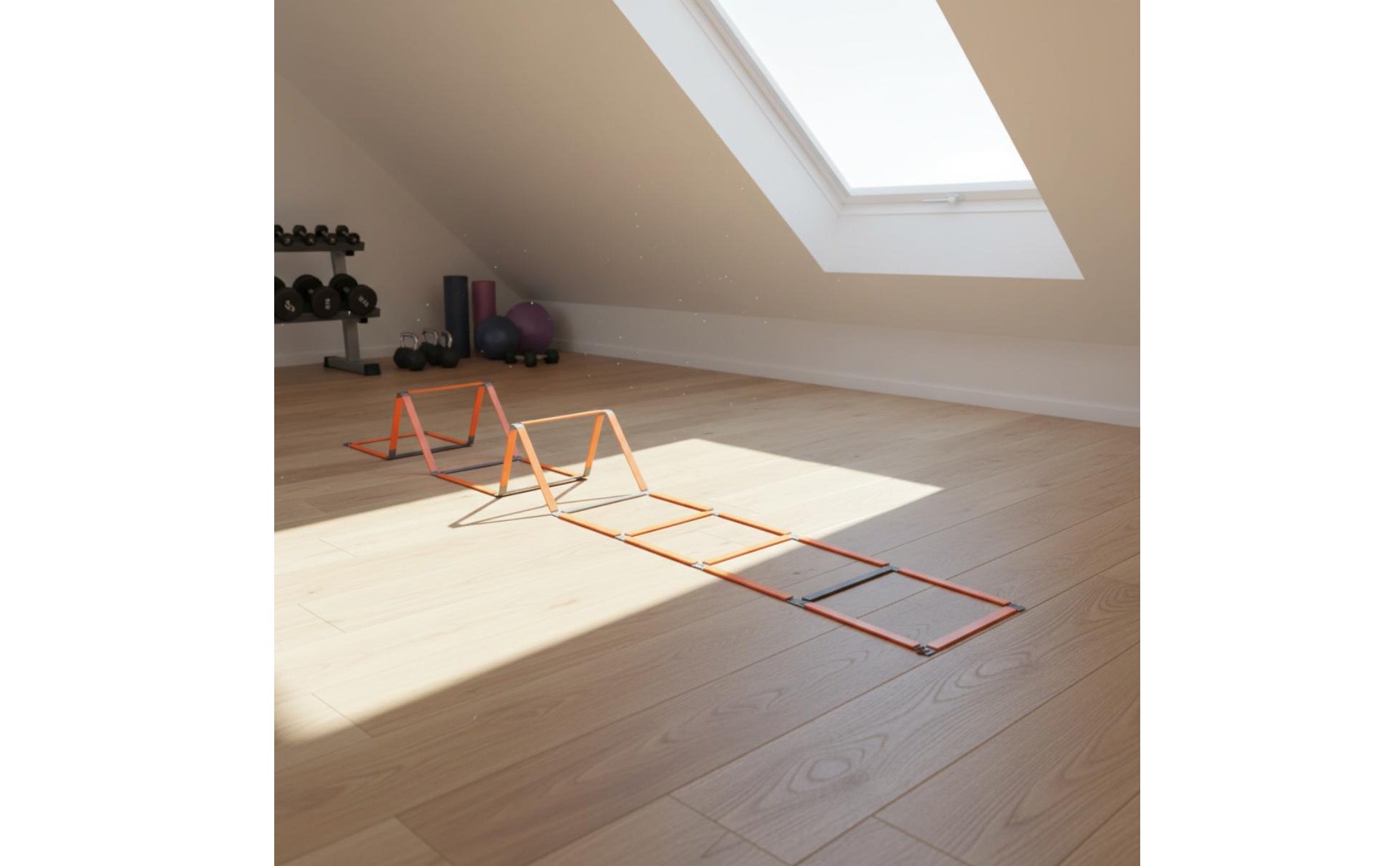 Coordination Training Ladder Multifunctional Agility Hurdle Ladder Fixed Frame