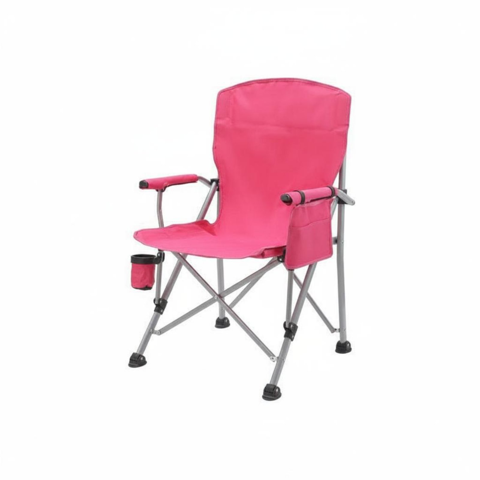 Folding Camp Chair Compact Portable Folding Chair Drink Holder Outdoor Seating for Picnic