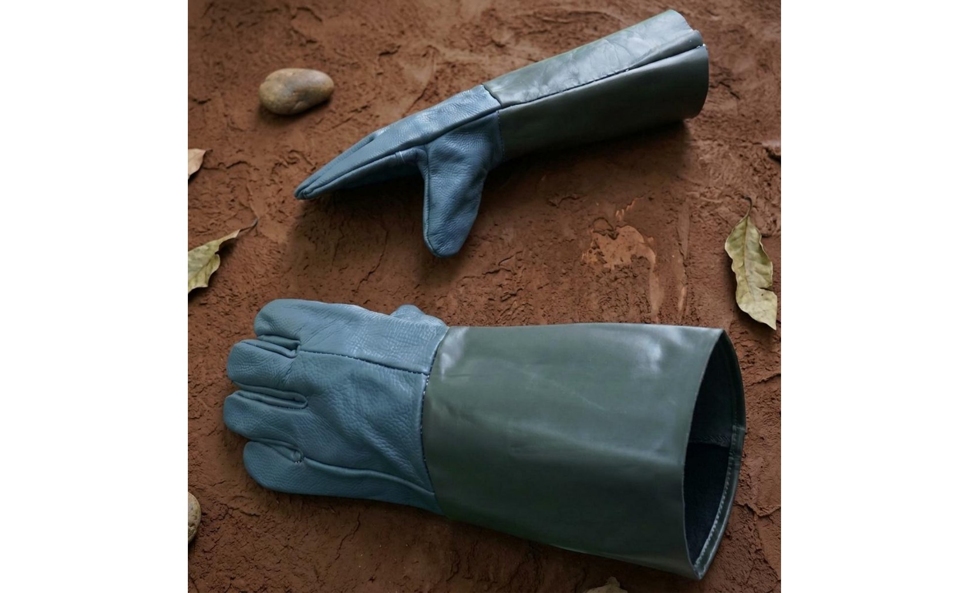 Thorn Resistant Leather Gauntlet Forearm Protection Long Gauntlet Gloves