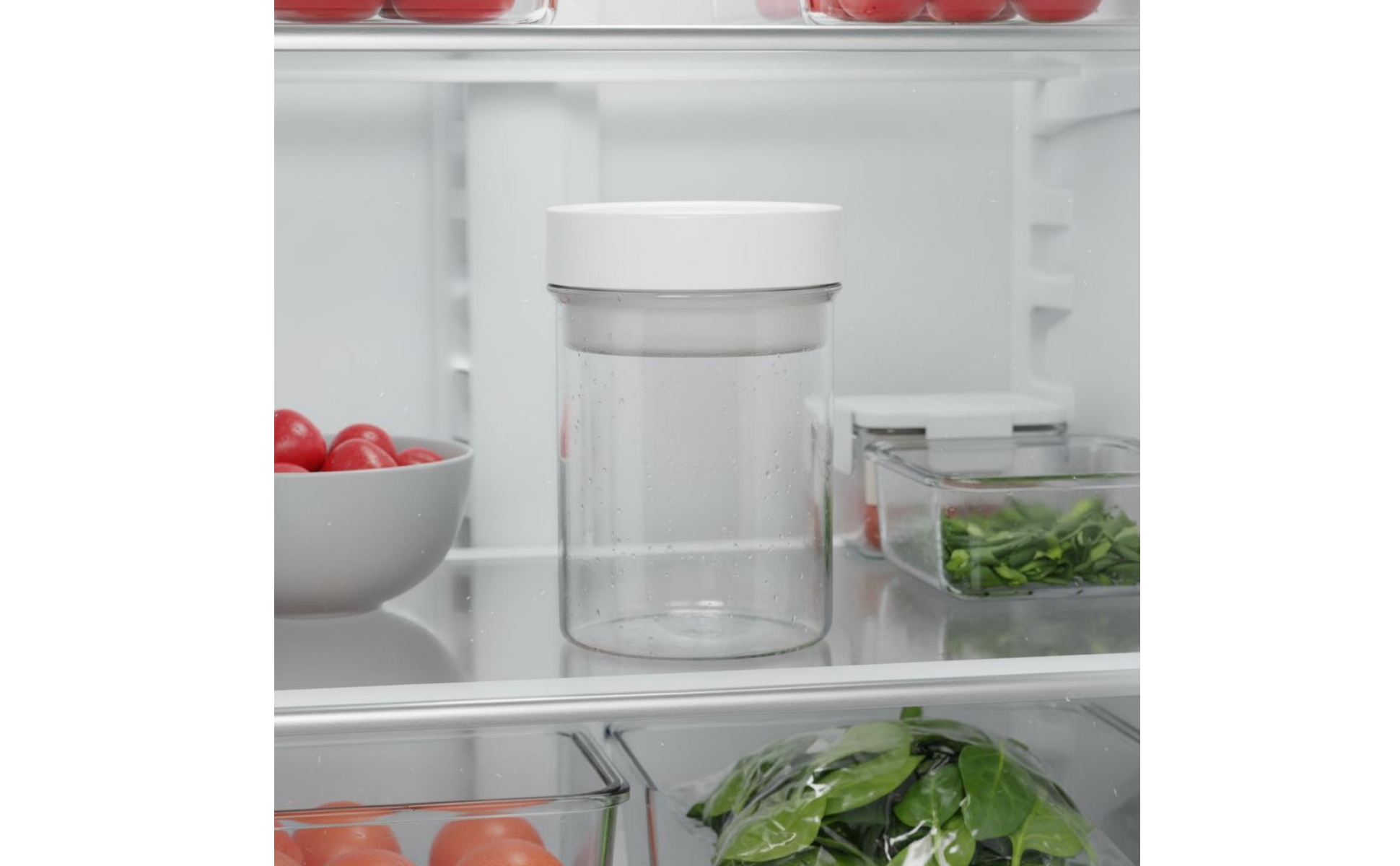 Salatdose Transparent zweistöckiger Vorratsbehälter mikrowellengeeignet für Büro