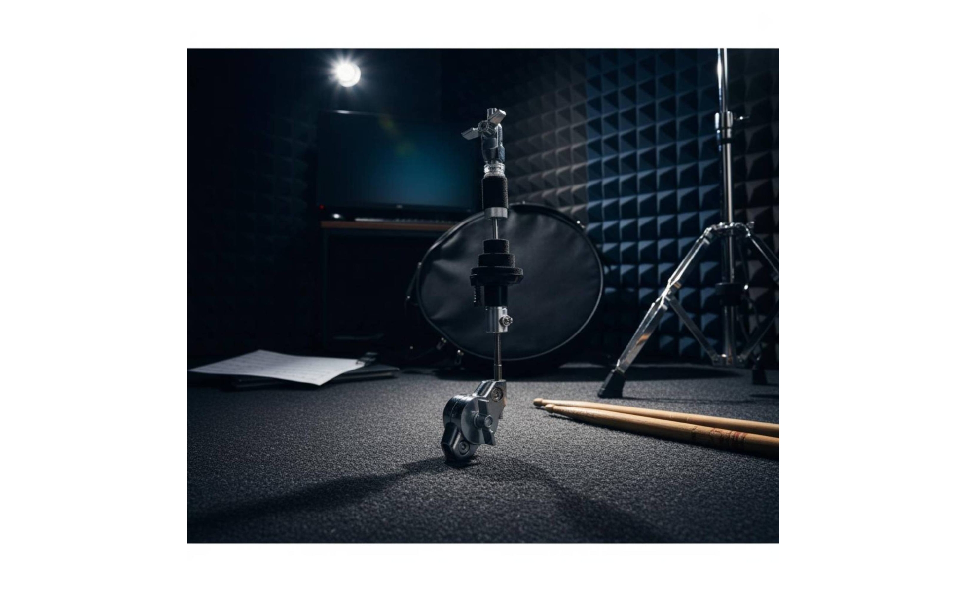 Distant Hi-Hat Holder Adjustable Auxiliary Hi-Hat Holder Metal