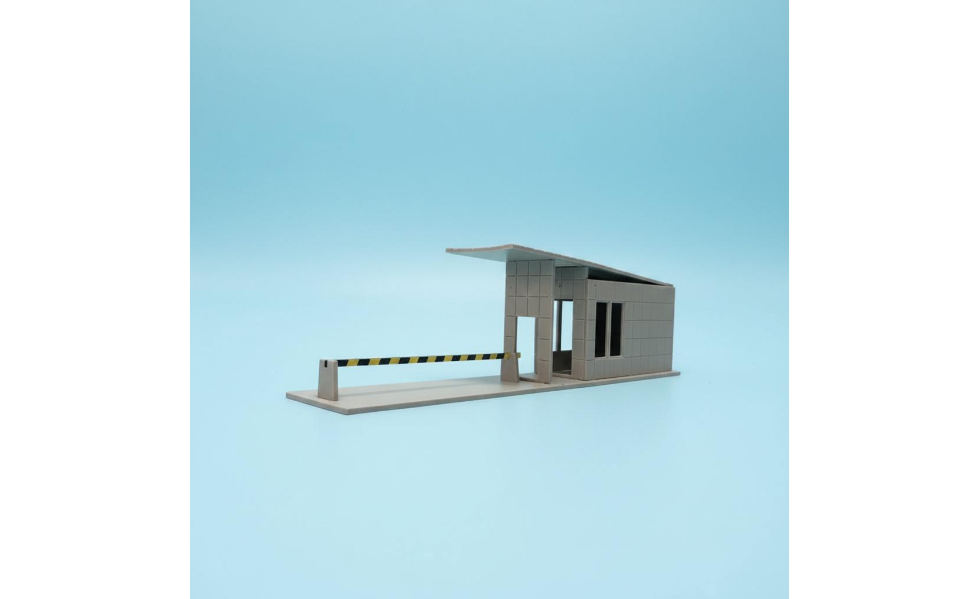 Security Booth Model Glue Free Guard House Miniature Easy Assembly