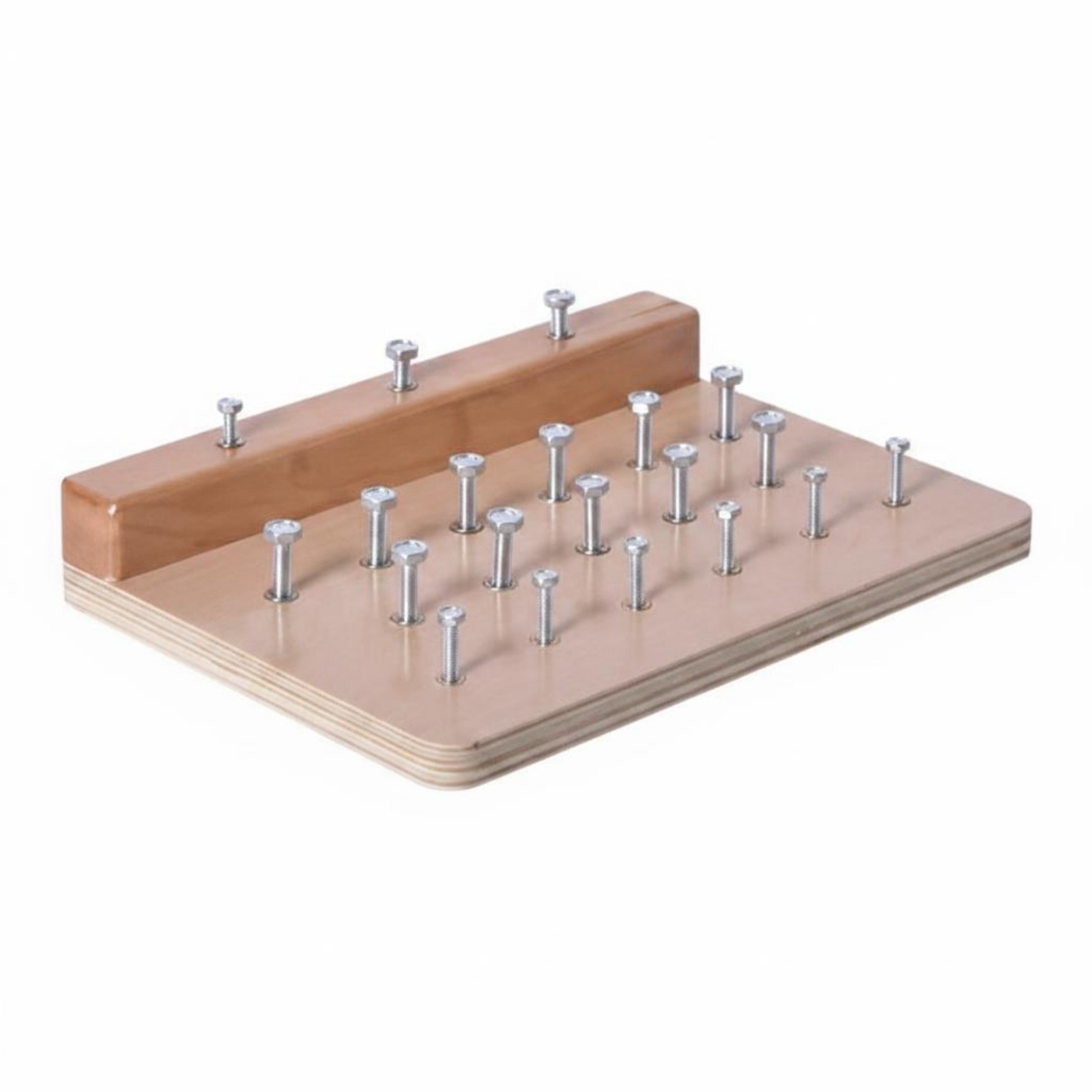 Curved Wooden Peg Board Physical Rehabilitation Hand Pegboard Portable Restorative Pegboard for Practice