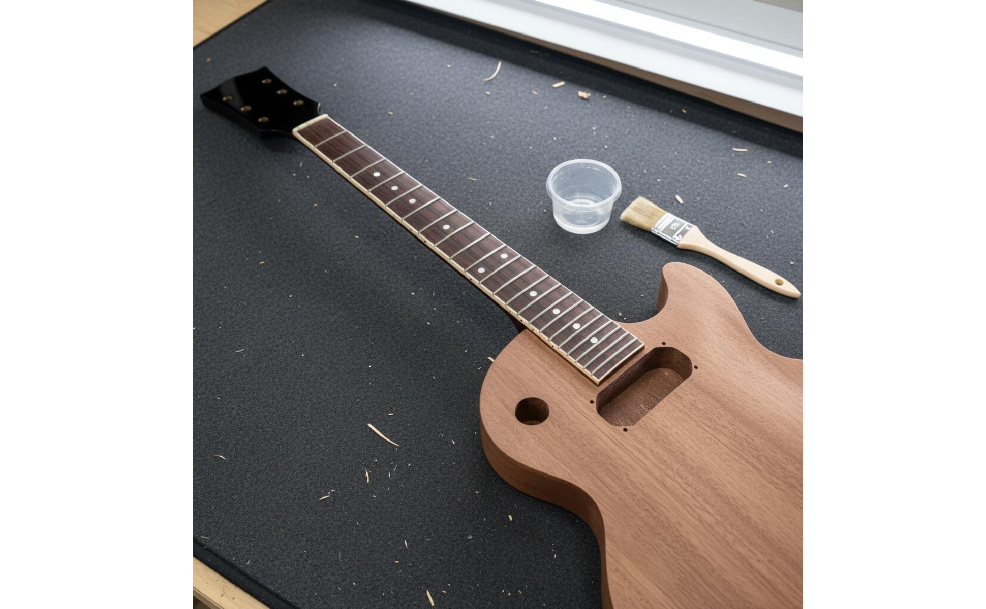 Les Paul Neck Black Gloss Finish LP Guitar Neck Maple Wood