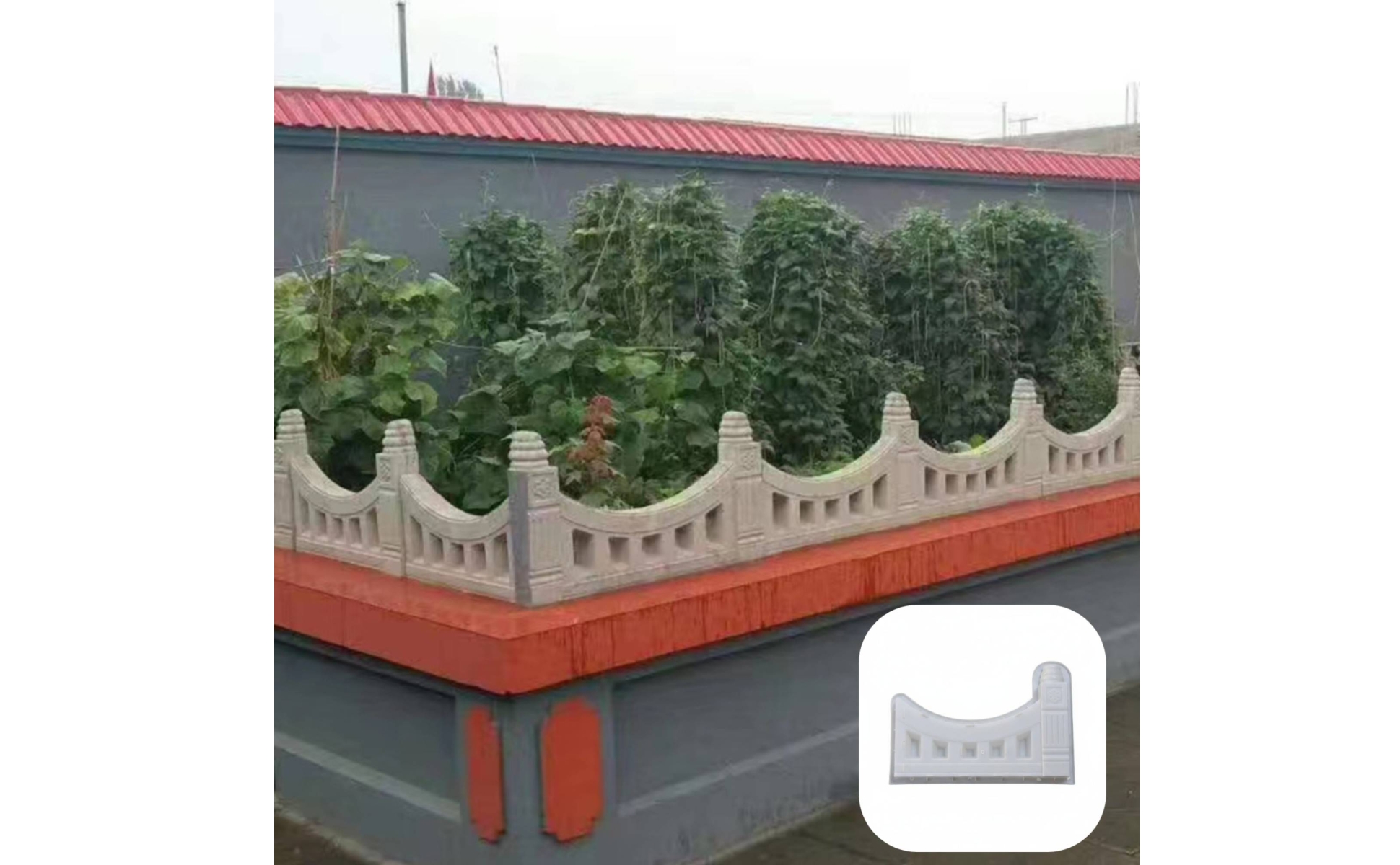 Flowerbed Brick Mold Decorative Panel Five-Hole Brick Mold Curved Profile