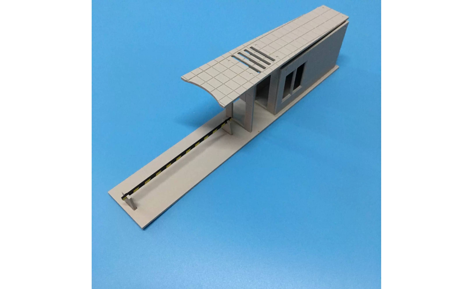 Security Booth Model Glue Free Guard House Miniature Easy Assembly