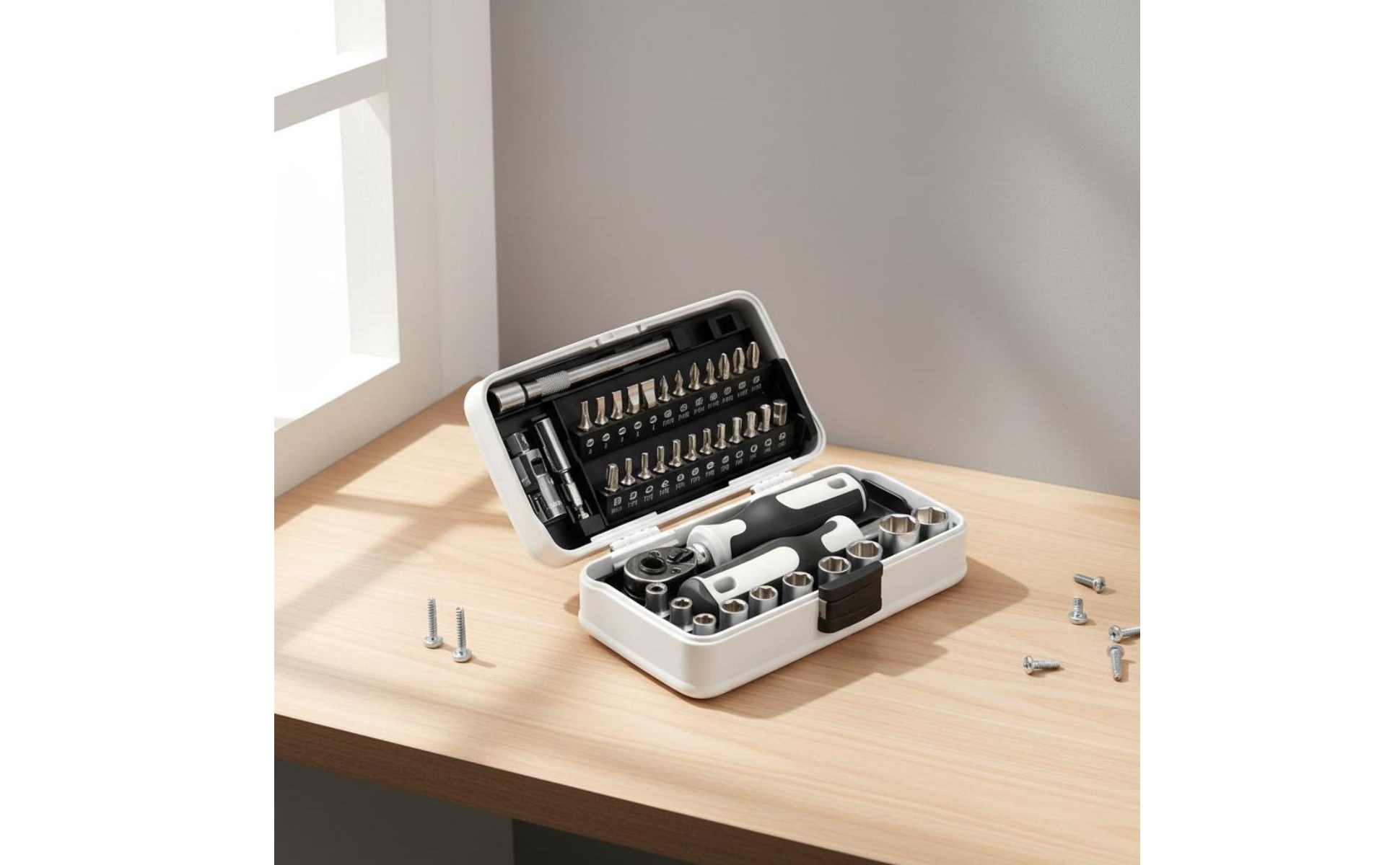 39 Pieces 39 Piece Ratchet Set High Force for Home Repair, Garage