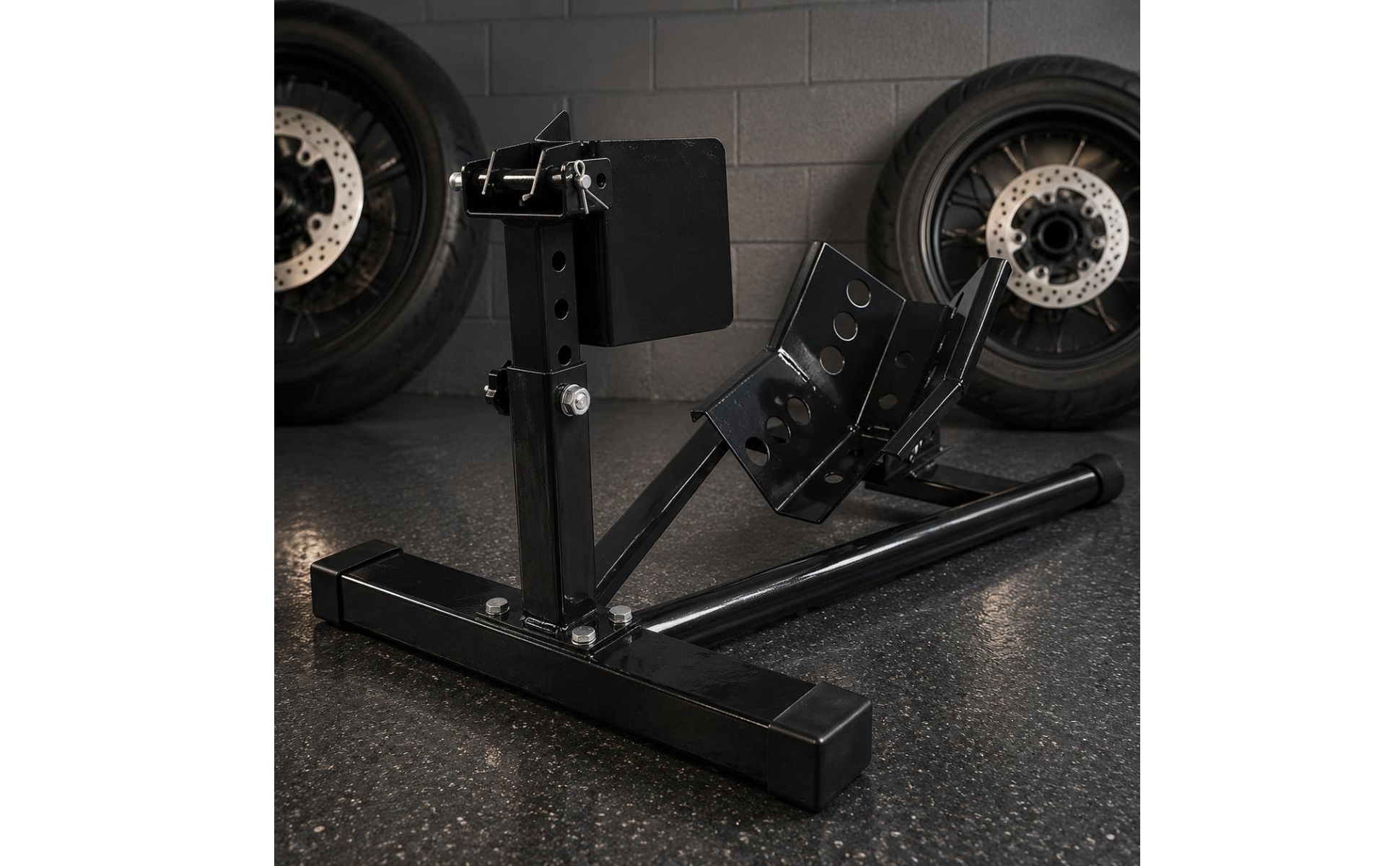 Motorcycle Front Wheel Stand Metal Front Wheel Lifting Stand Multi-Hole
