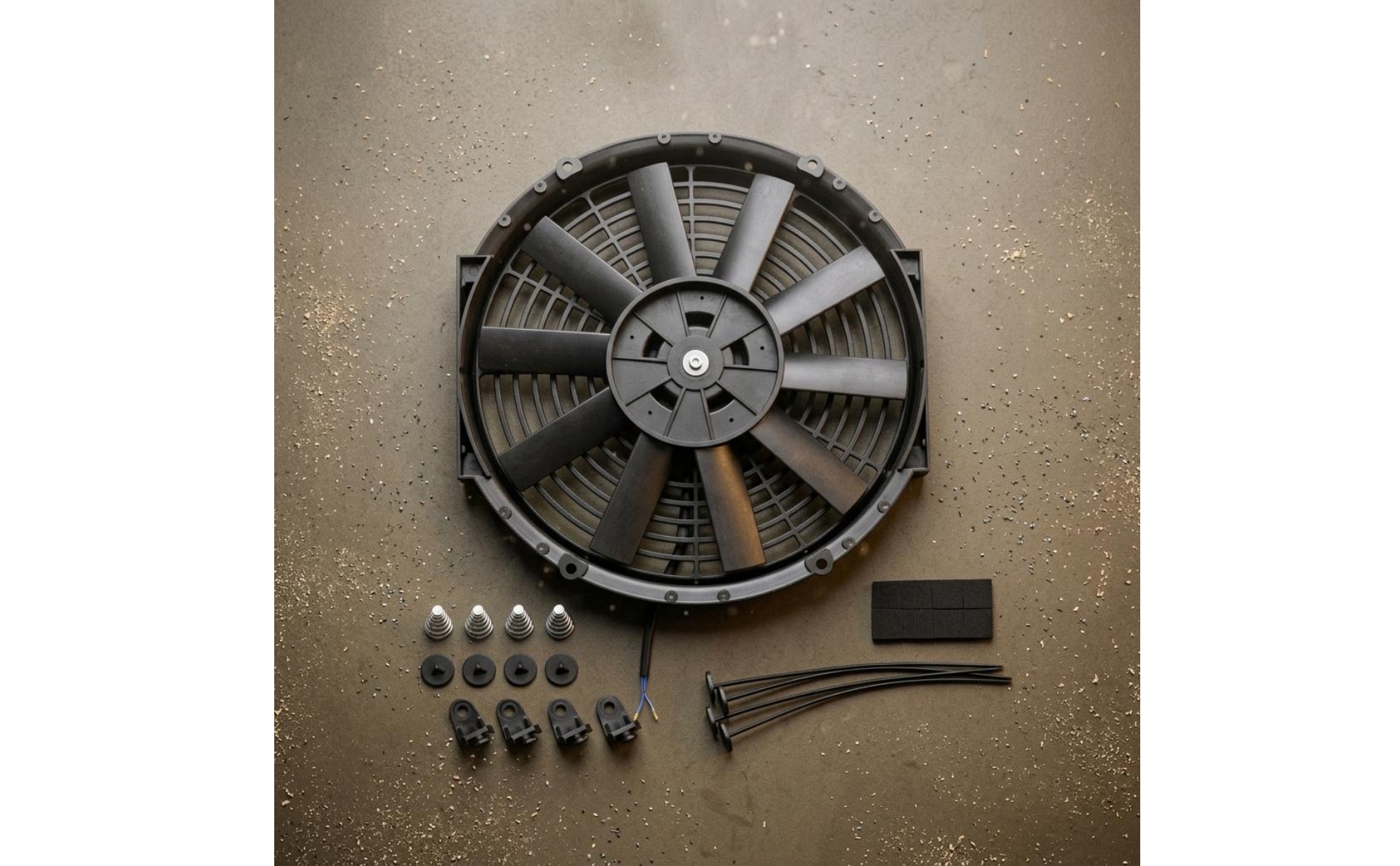 12-Inch Cooling Fan 80W Automotive Cooling Fan Shielded Grille