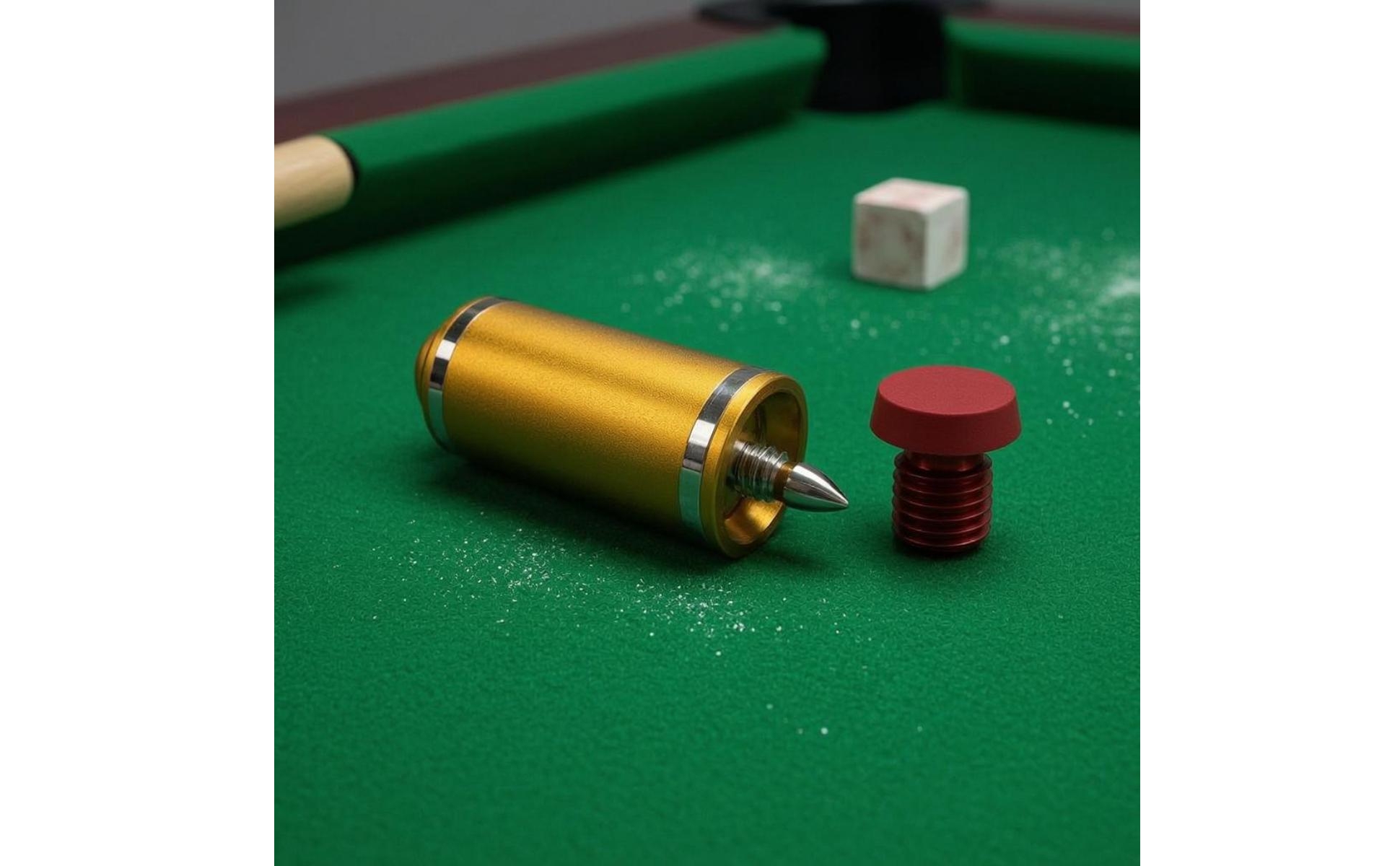 Aluminum Cue Extender Rubber Sleeve Threaded Cue Extender Metal Trim Rings