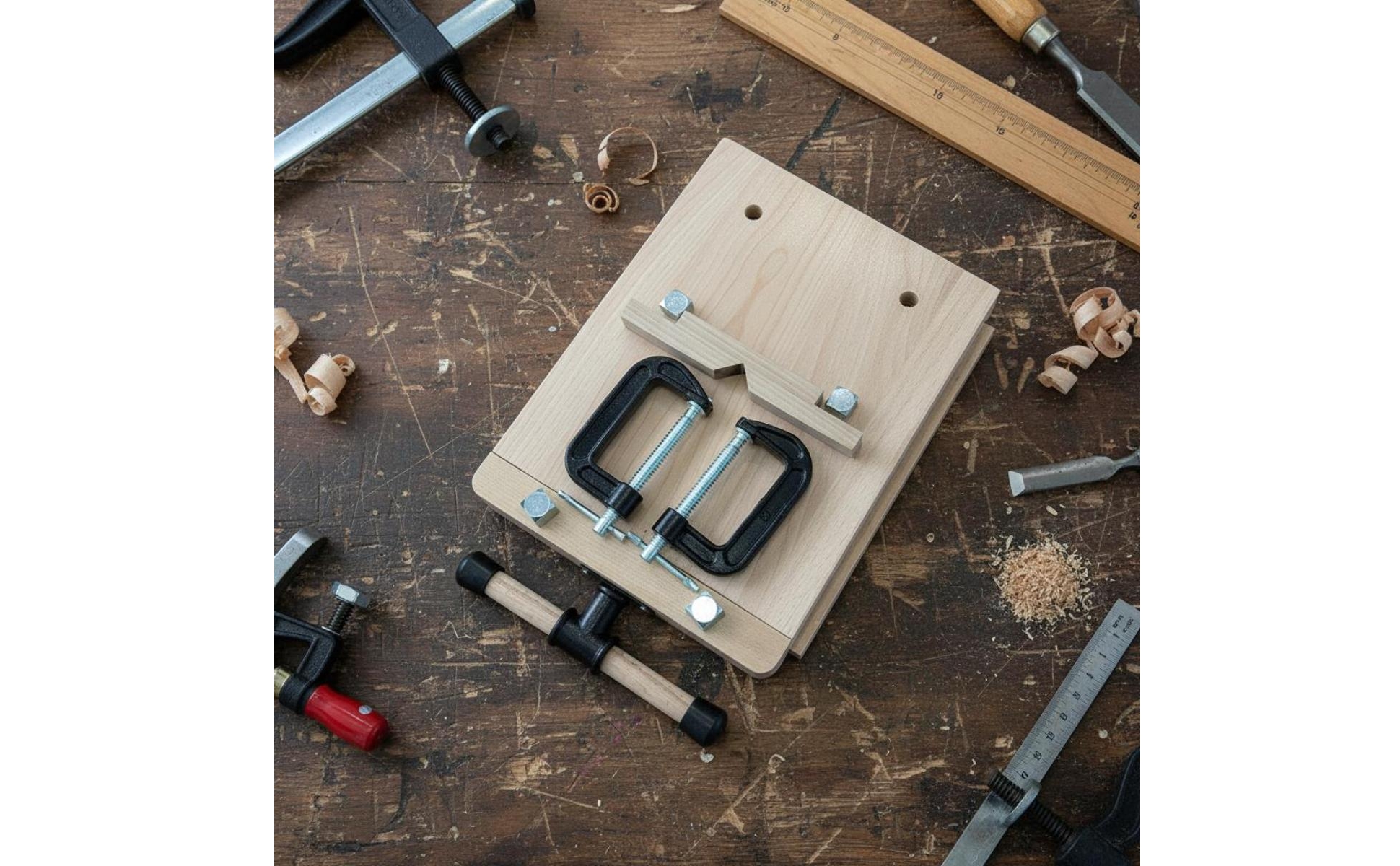 Portable Woodworking Bench Compact Mini Workbench Clamp Design for Woodworkers