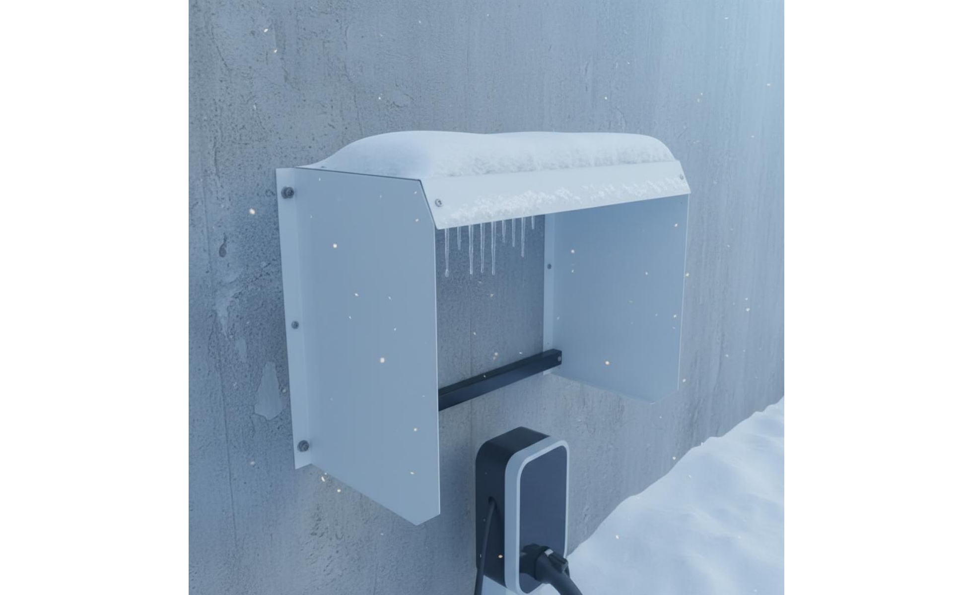Wall-Mounted Electric Vehicle Charger Canopy Rainproof Outdoor Charging Cover