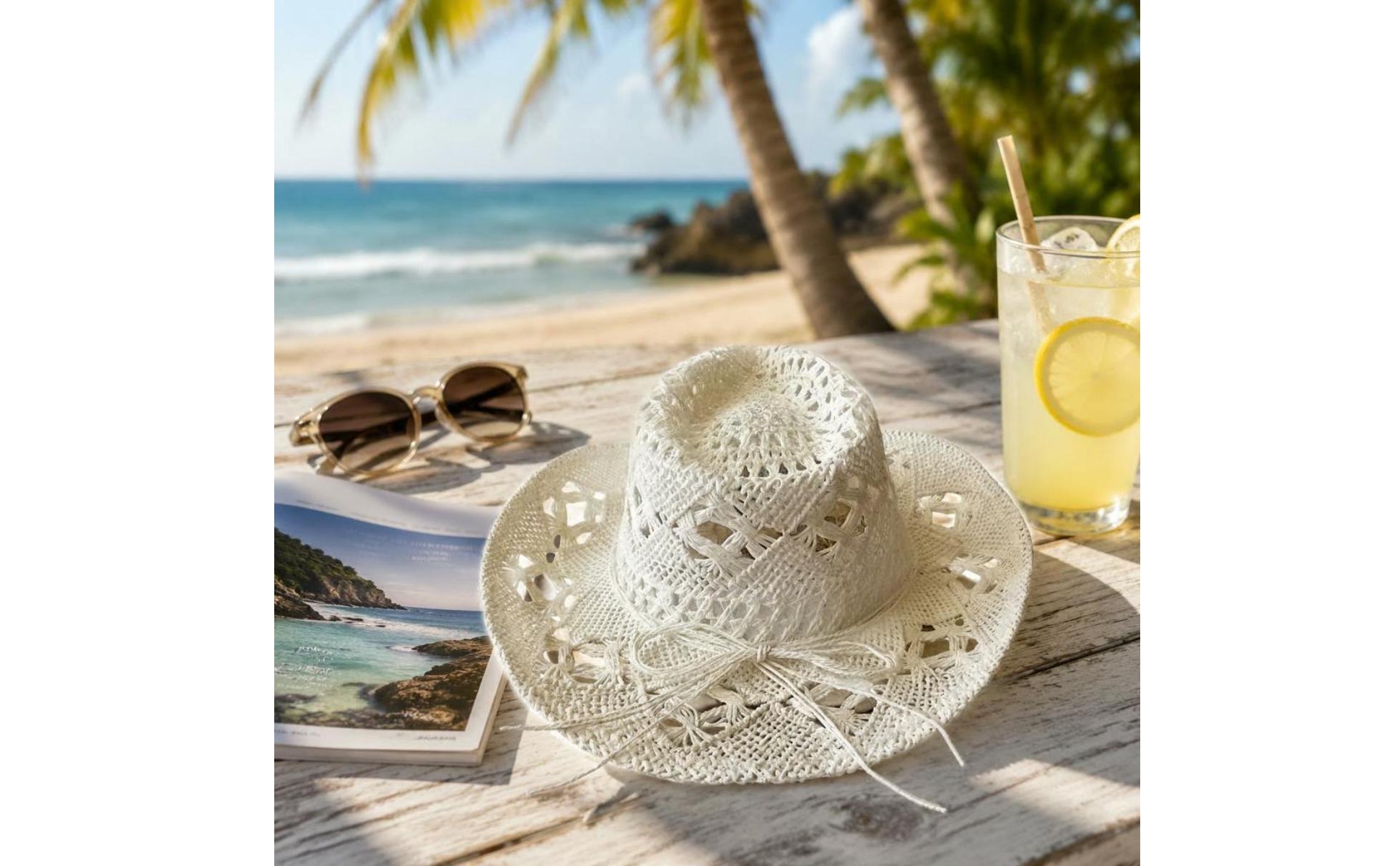 Jazz Hat Handmade Woven Sun Hat Hollow out Design