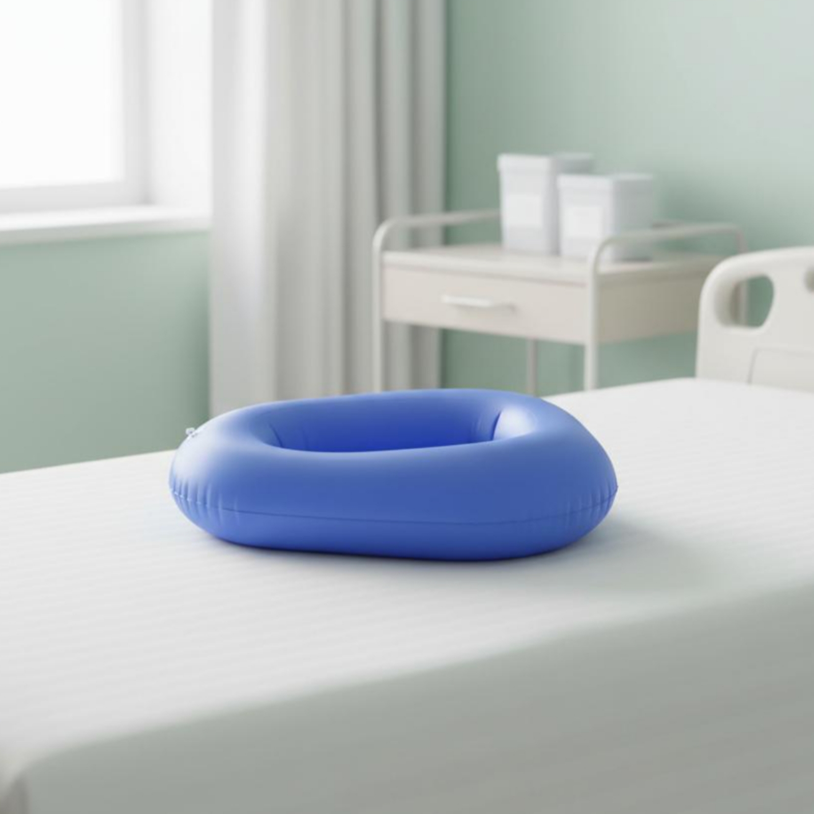 Aufblasbare Bettpfanne leicht zu reinigen Bettpfanne mit Pumpe oval für im Bett - Produktbild 6