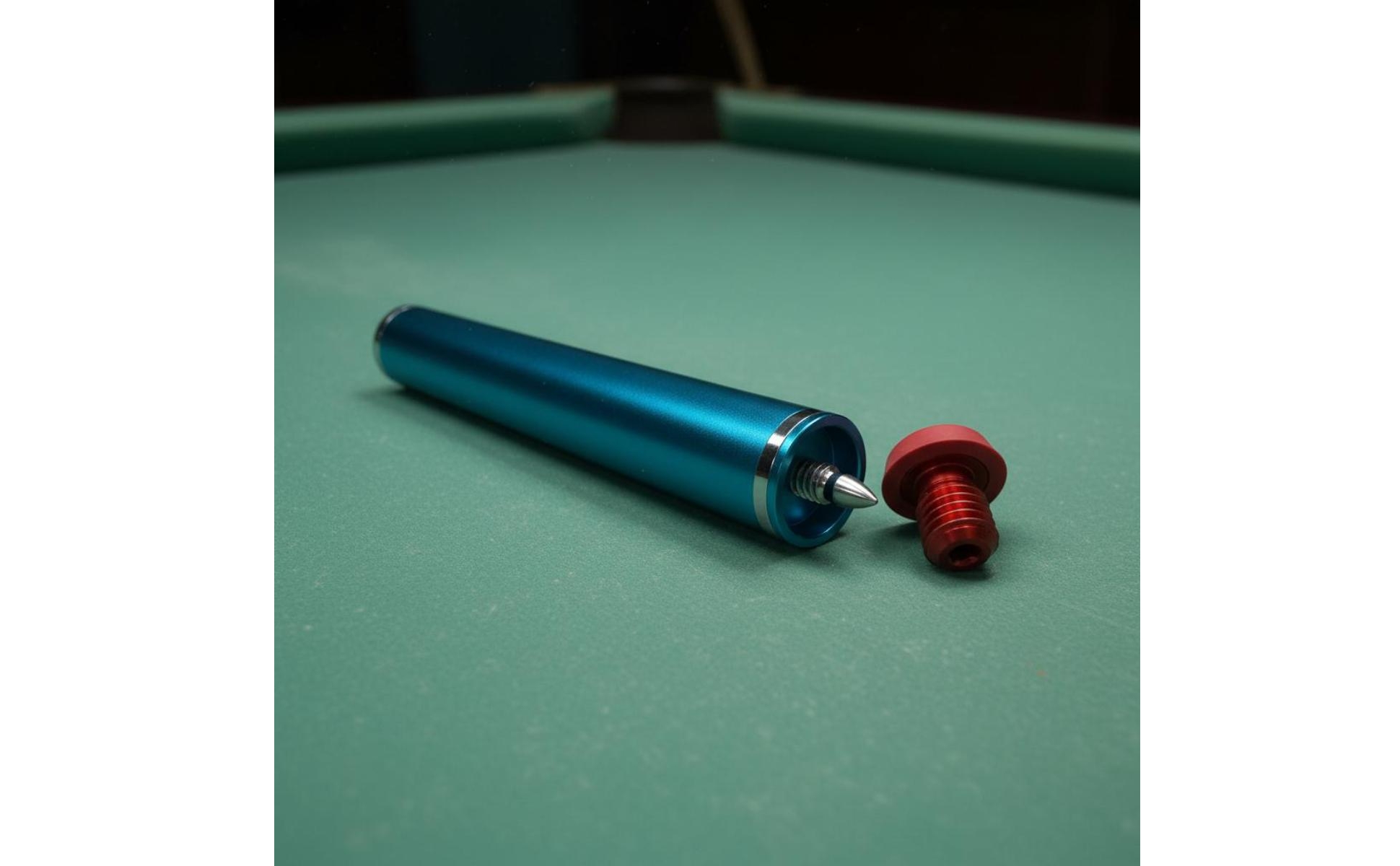 Aluminum Cue Extender Rubber Sleeve Threaded Cue Extender Metal Trim Rings