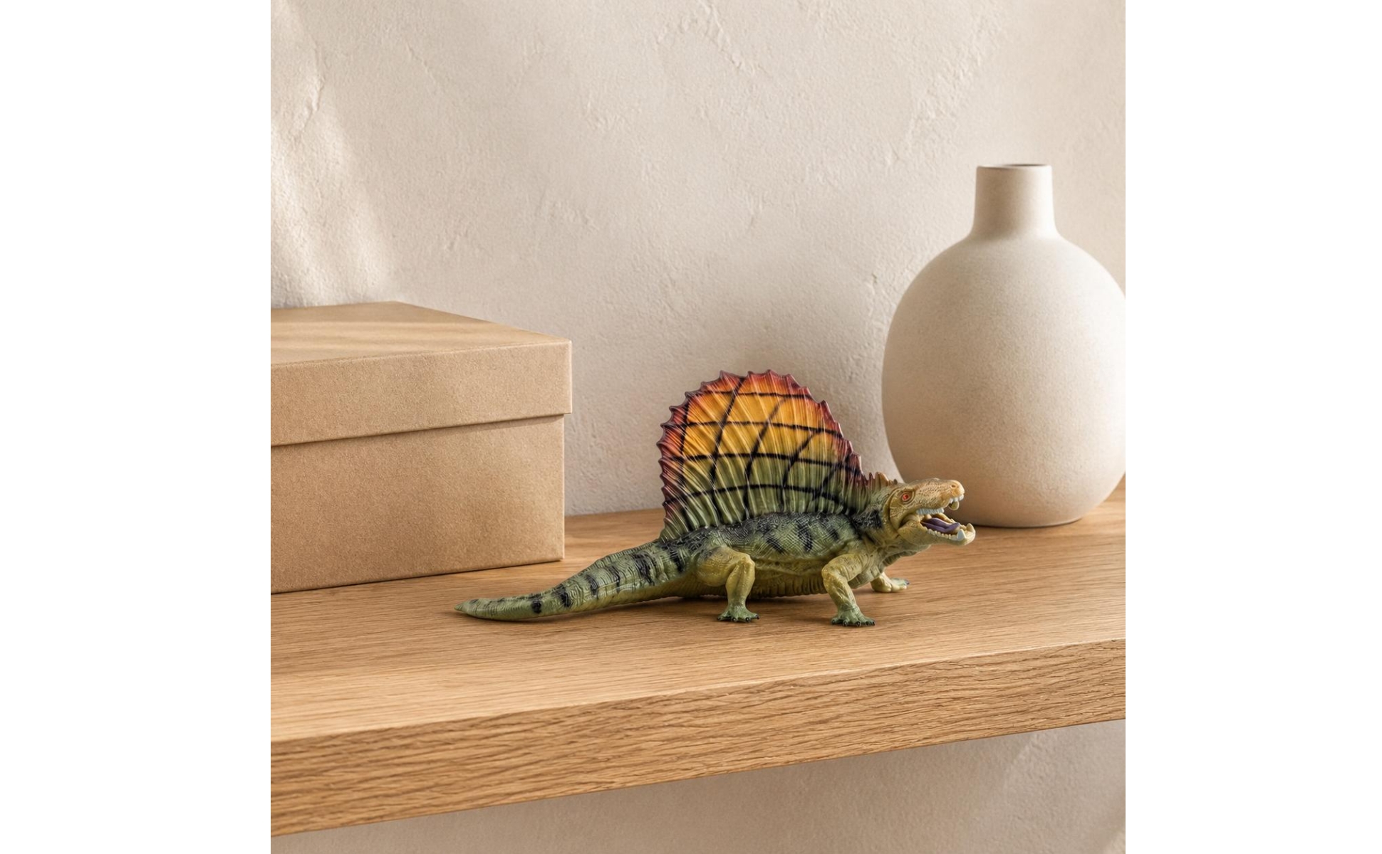 Dimetrodon Model Solid Body Sail-Backed Dinosaur Toy Educational for Classroom