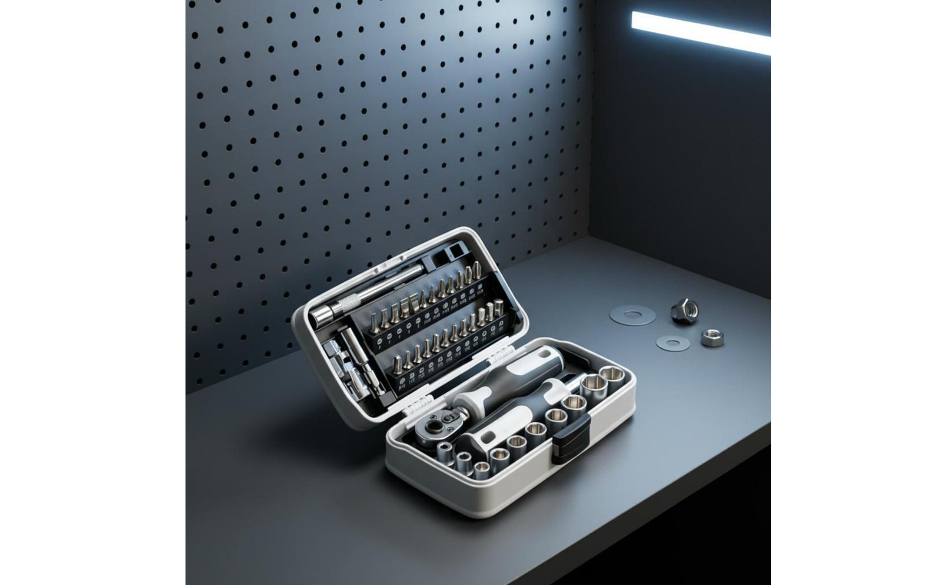39 Pieces 39 Piece Ratchet Set High Force for Home Repair, Garage