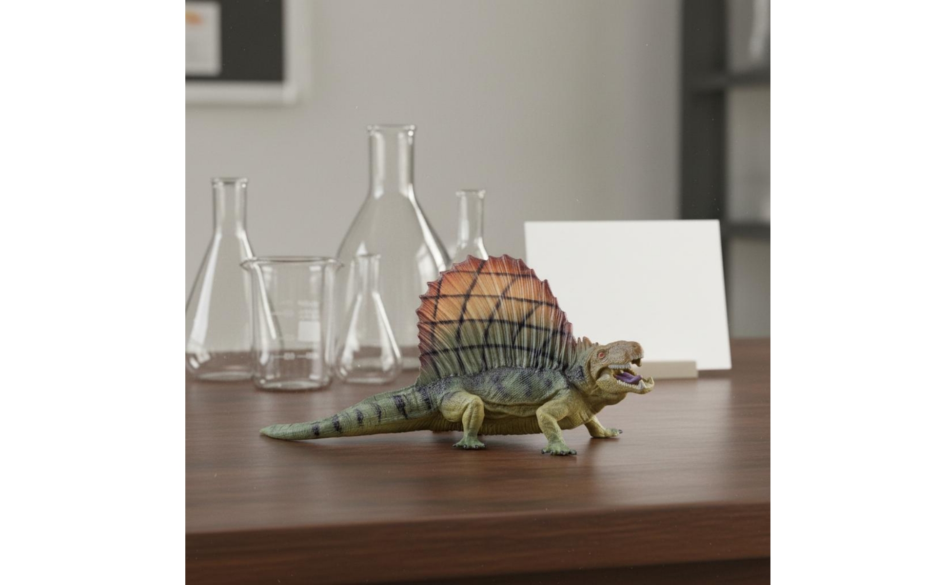 Dimetrodon Model Solid Body Sail-Backed Dinosaur Toy Educational for Classroom