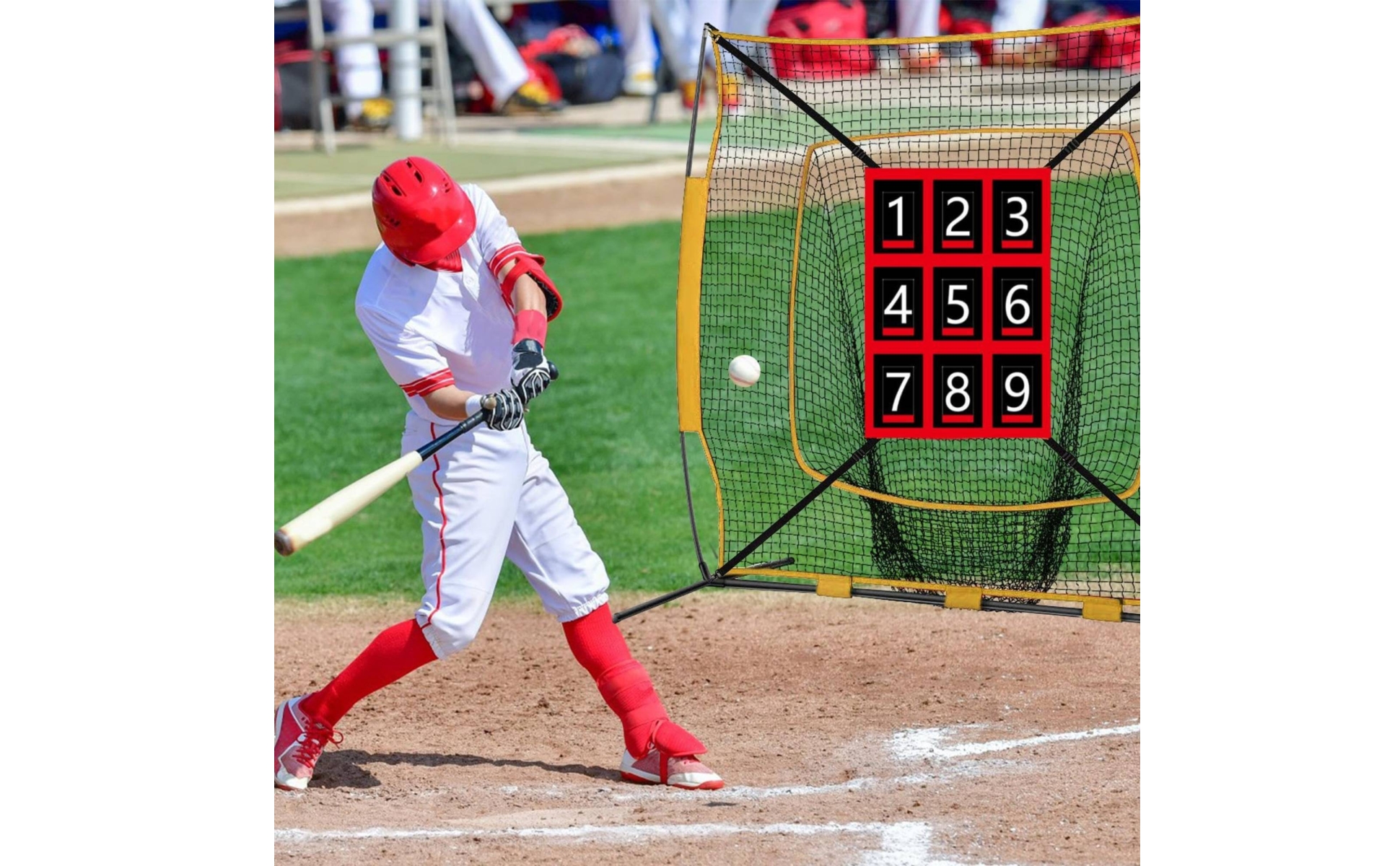 Nine Pocket Target Board Sturdy PVC Material Batting Practice Target