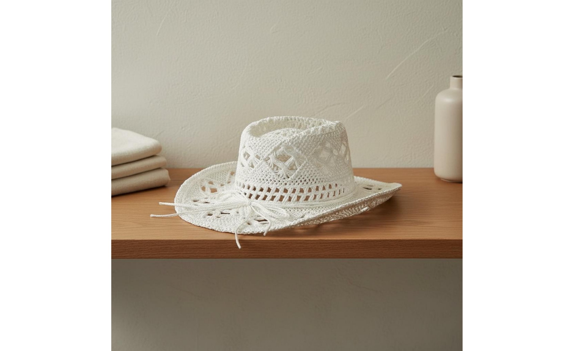 Jazz Hat Handmade Woven Sun Hat Hollow out Design