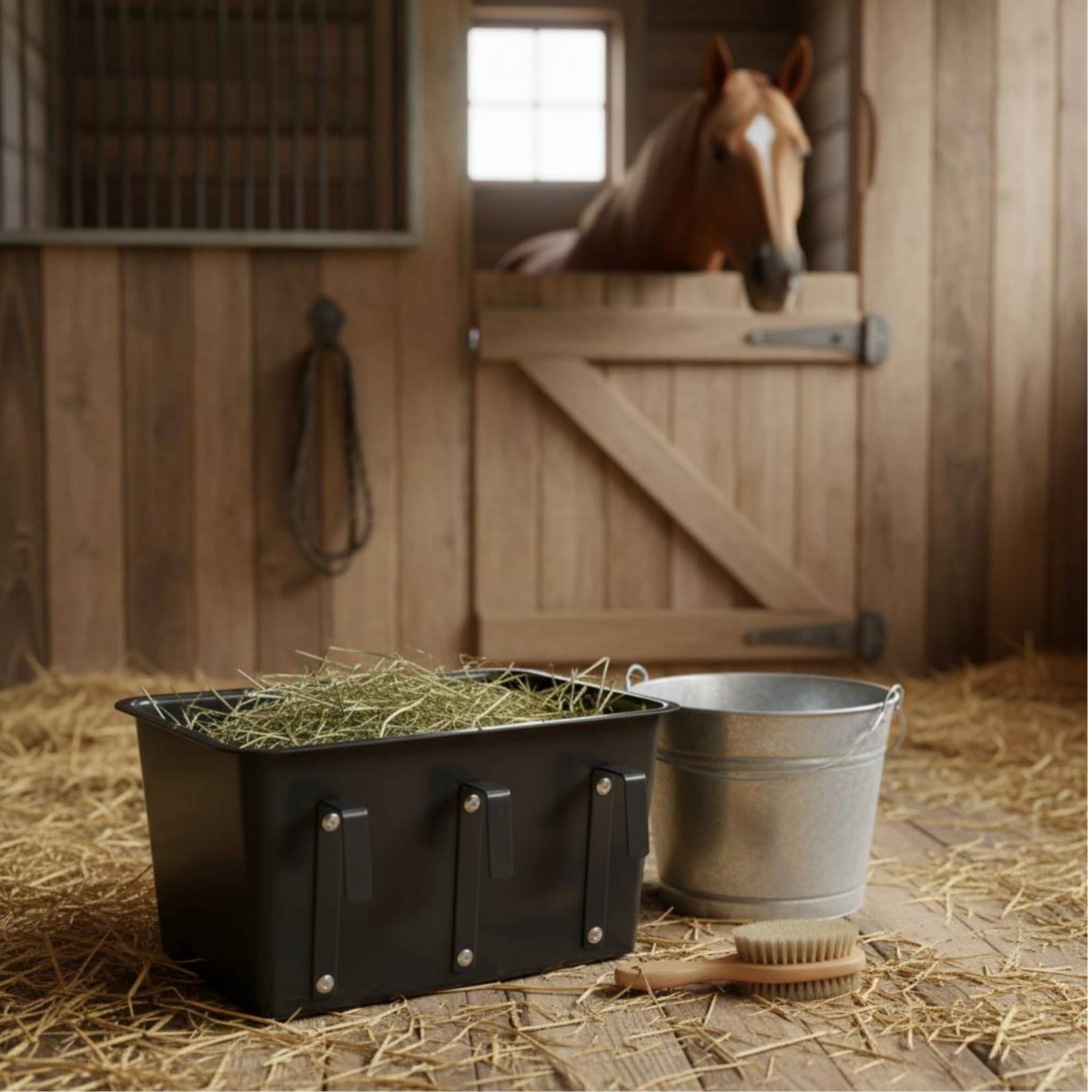 Horse Nourishment Container Easy to Clean Livestock Feeding Wall Mounted