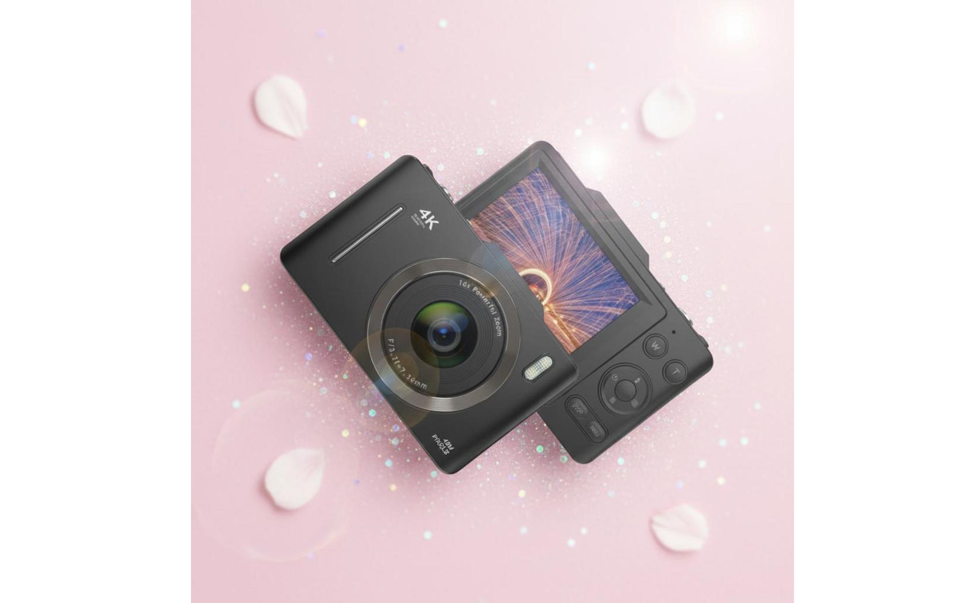 Appareil Photo Selfie Flash Intégré Appareil Photo à Zoom Optique Écran Arrière