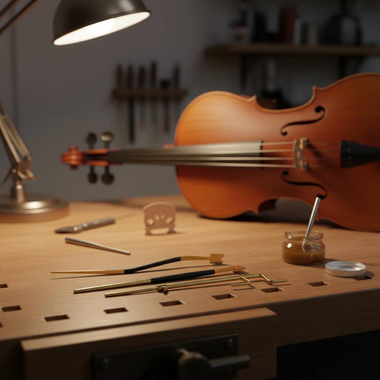 4 Stück Cello Sound Post Setter einfach zu bedienen Cello Sound Post Werkzeug Gummigriff - Produktbild 3