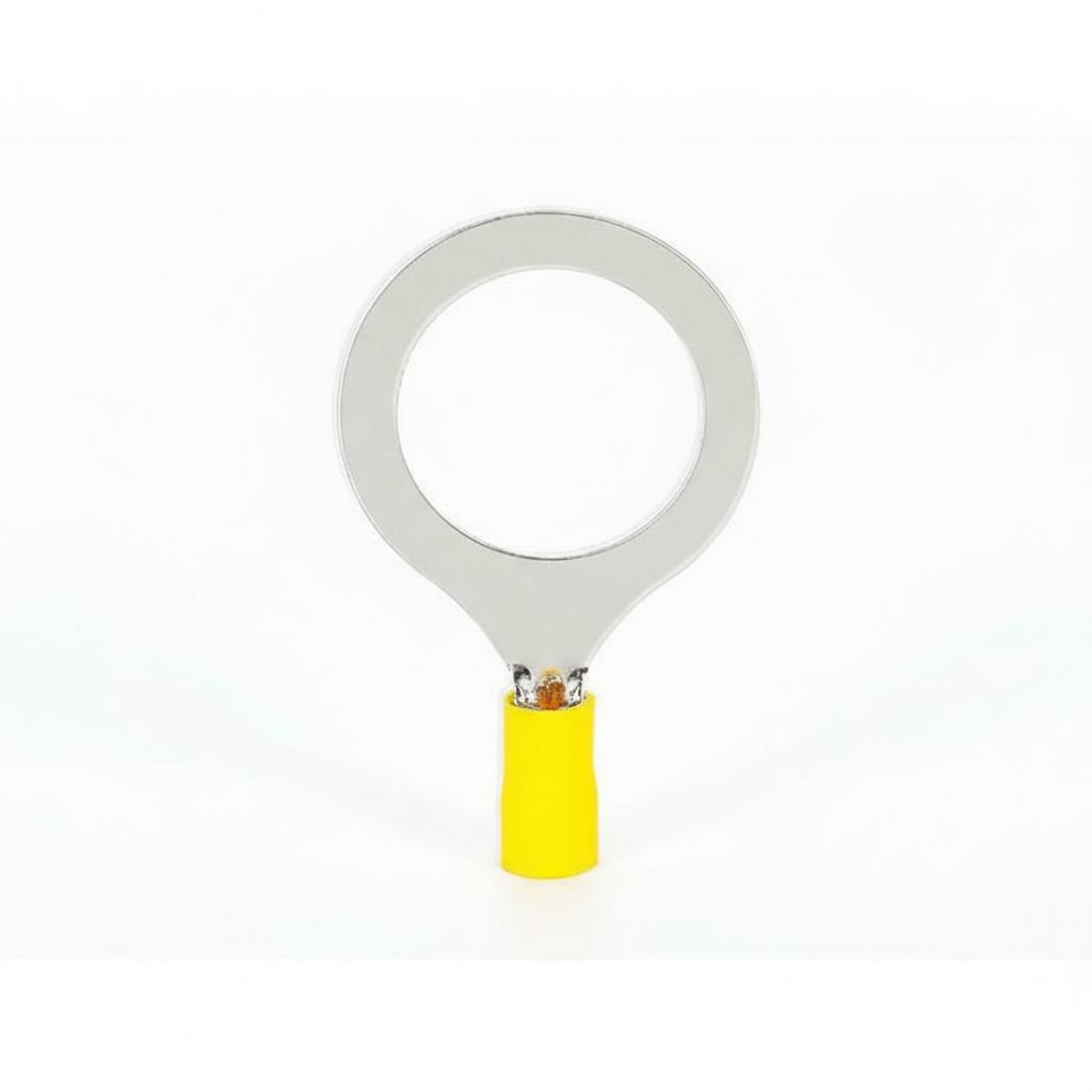 100 Pieces Flame Retardant Insulation Insulated Circular Terminal Large Eyelet Pre Insulated Wire Lug Crimp Circular Lug for DIY Projects, Repair