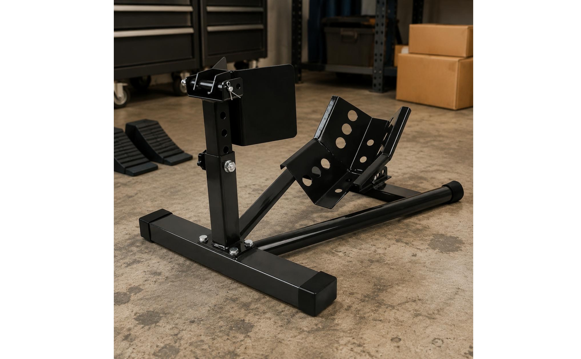 Motorcycle Front Wheel Stand Metal Front Wheel Lifting Stand Multi-Hole