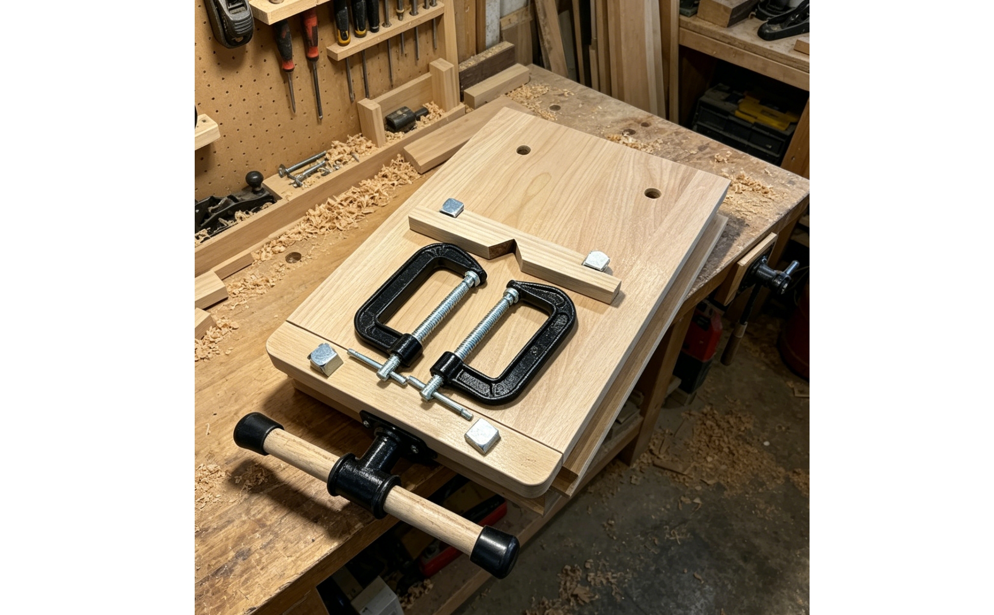 Portable Woodworking Bench Compact Mini Workbench Clamp Design for Woodworkers