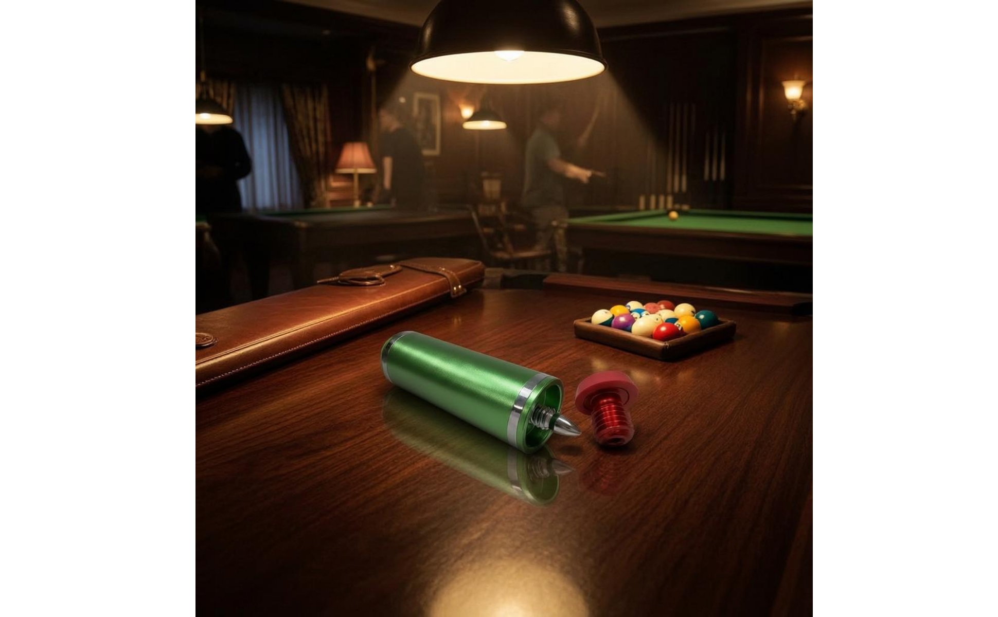 Aluminum Cue Extender Rubber Sleeve Threaded Cue Extender Metal Trim Rings