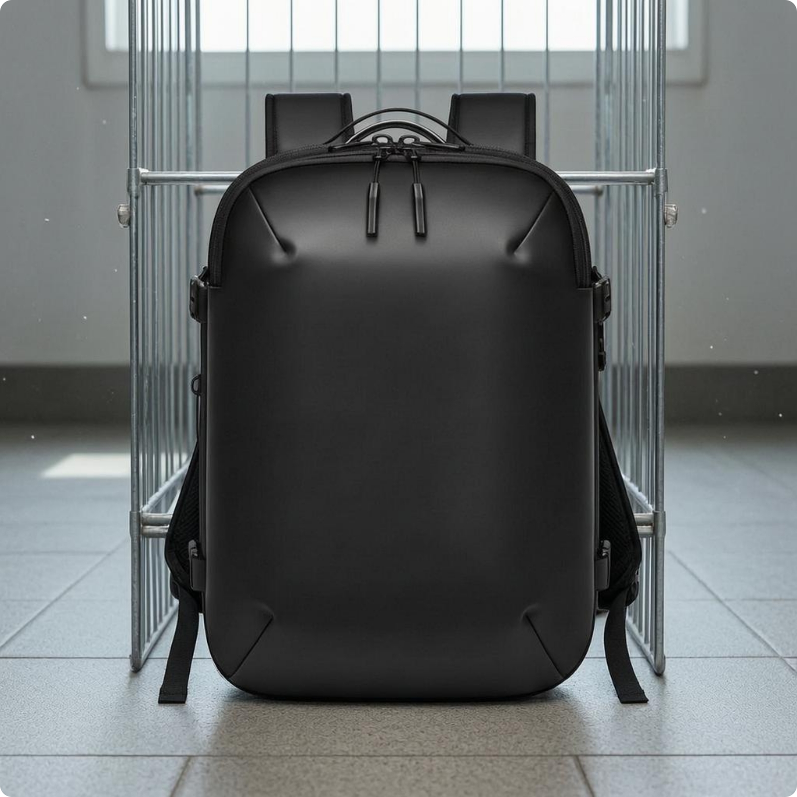 Vacuum Compression Backpack Structured Vacuum Travel Backpack Front Zipper