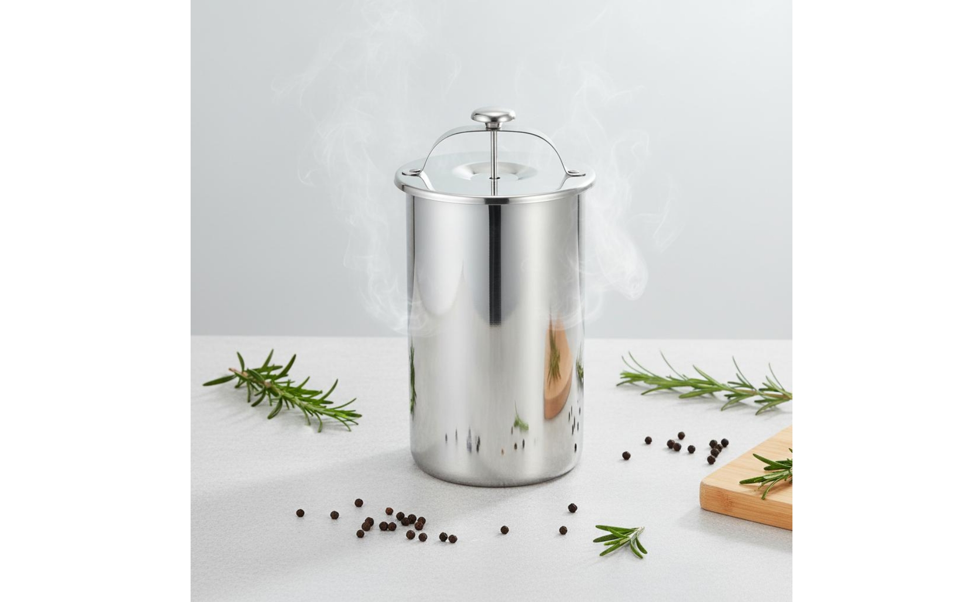 Wurstgarer mit Thermometer Fleischkocher Edelstahl für Küche, Zuhause