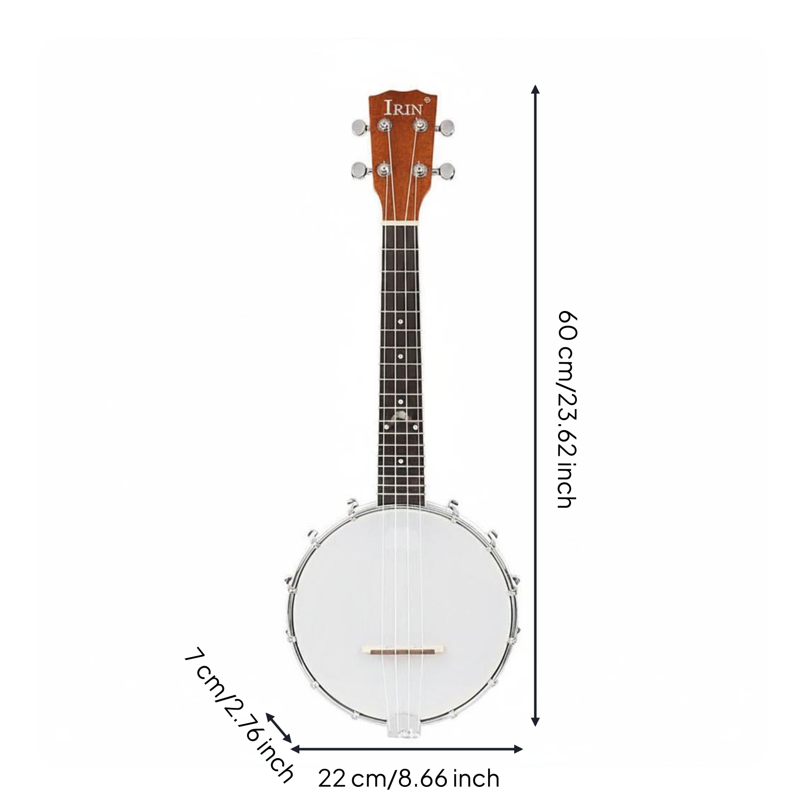 Sturdy Sapele Body 4-String Banjo Warm Tone Beginner Banjo Matte Finish for Practice, Performance