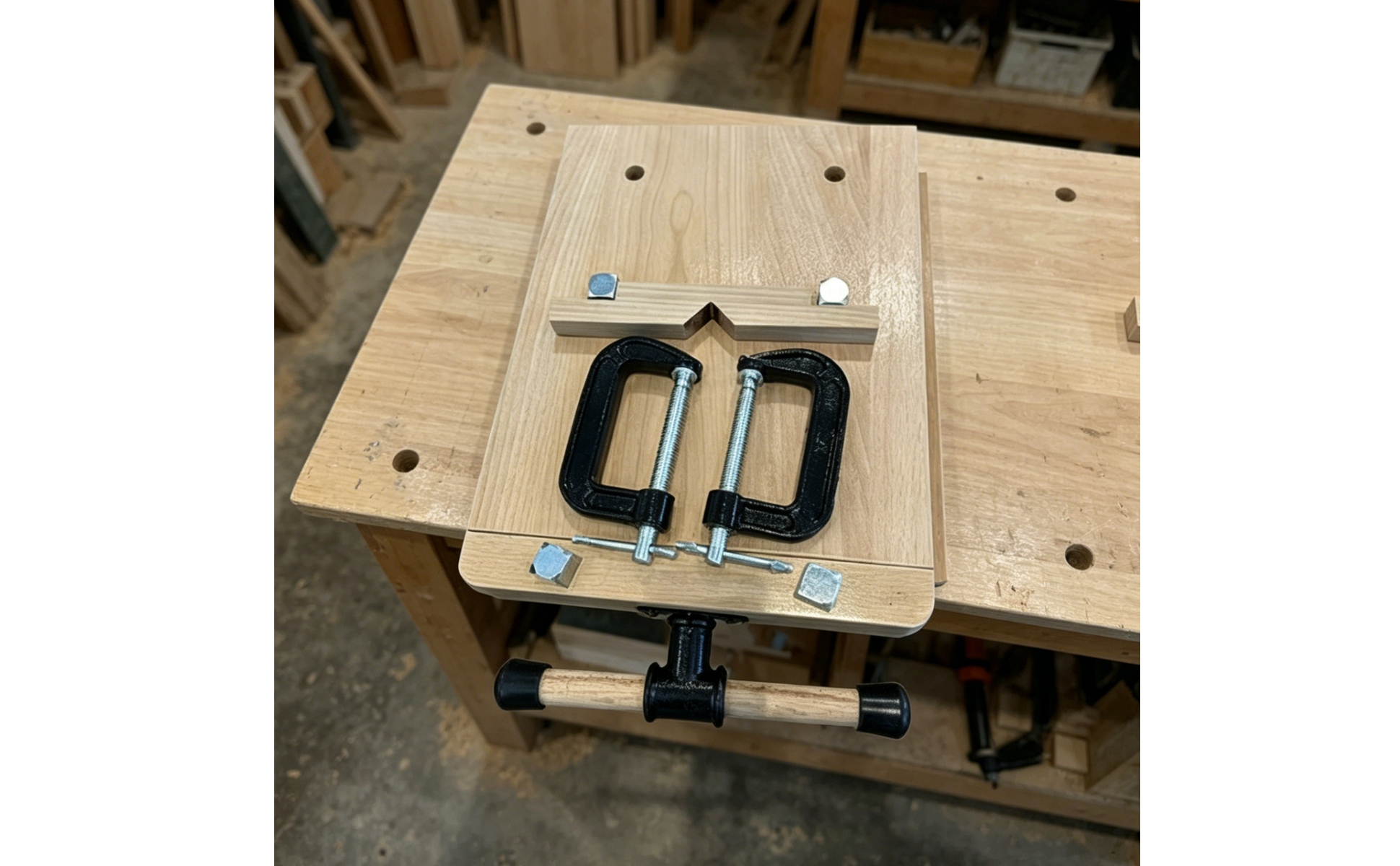 Portable Woodworking Bench Compact Mini Workbench Clamp Design for Woodworkers