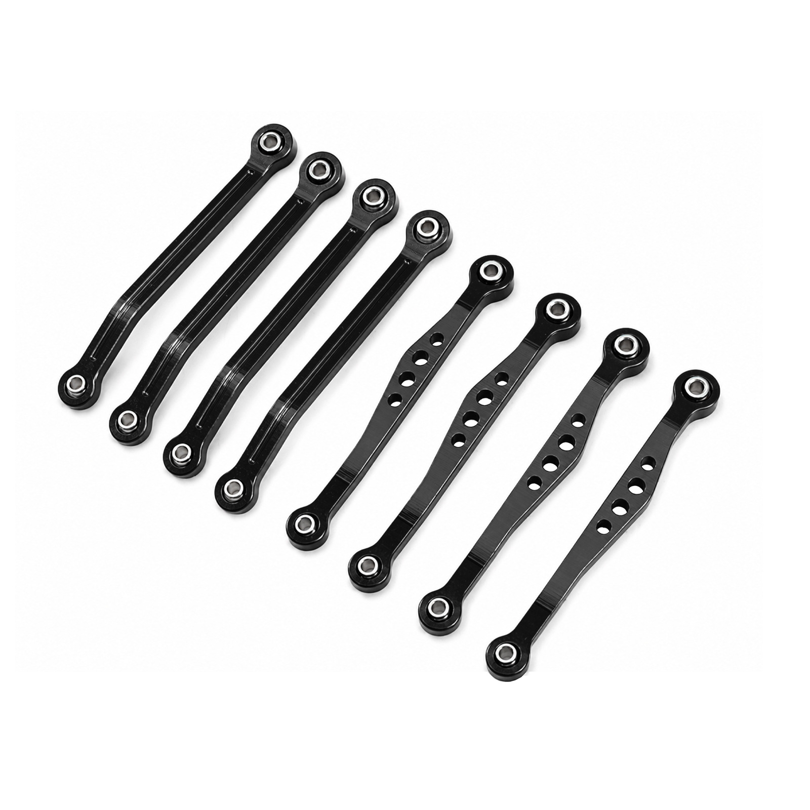 8 Pieces 1/16 Chassis Pull Rod Set Upgrade Part Metal Tie Rod Set Steering Linkage