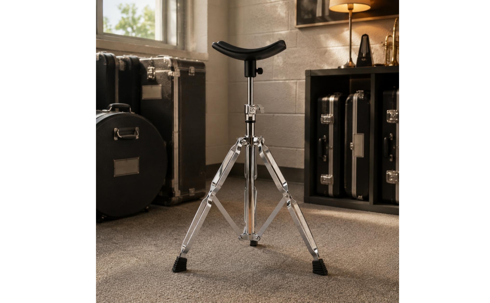 Tuba Stand Height Adjustable Euphonium Stand Folding Tripod for Practice Room