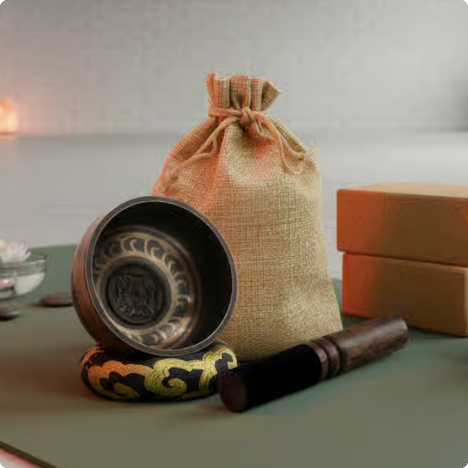 Tibetan Singing Bowl Therapeutic Mindfulness Product Relaxation for Beginners