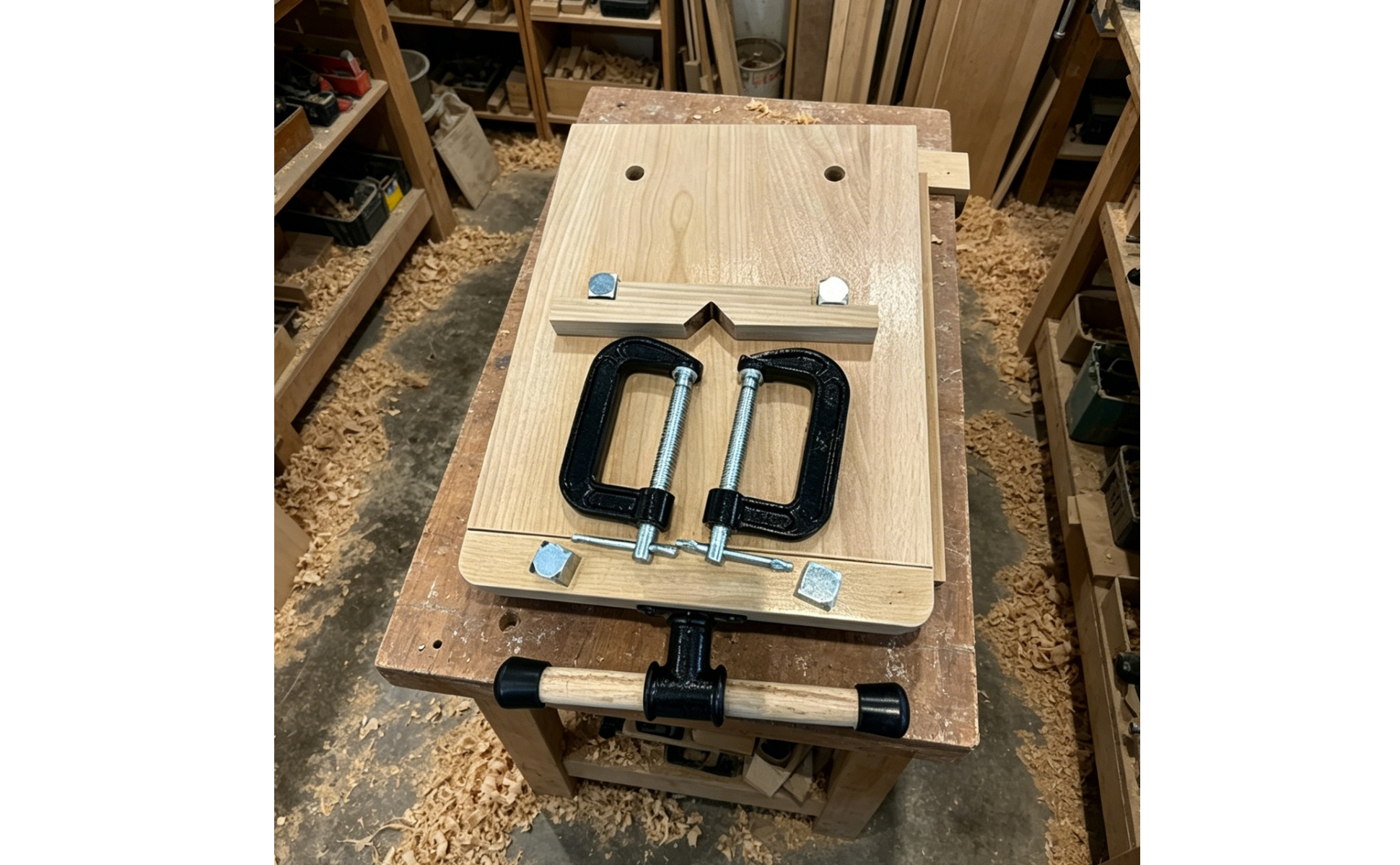 Portable Woodworking Bench Compact Mini Workbench Clamp Design for Woodworkers