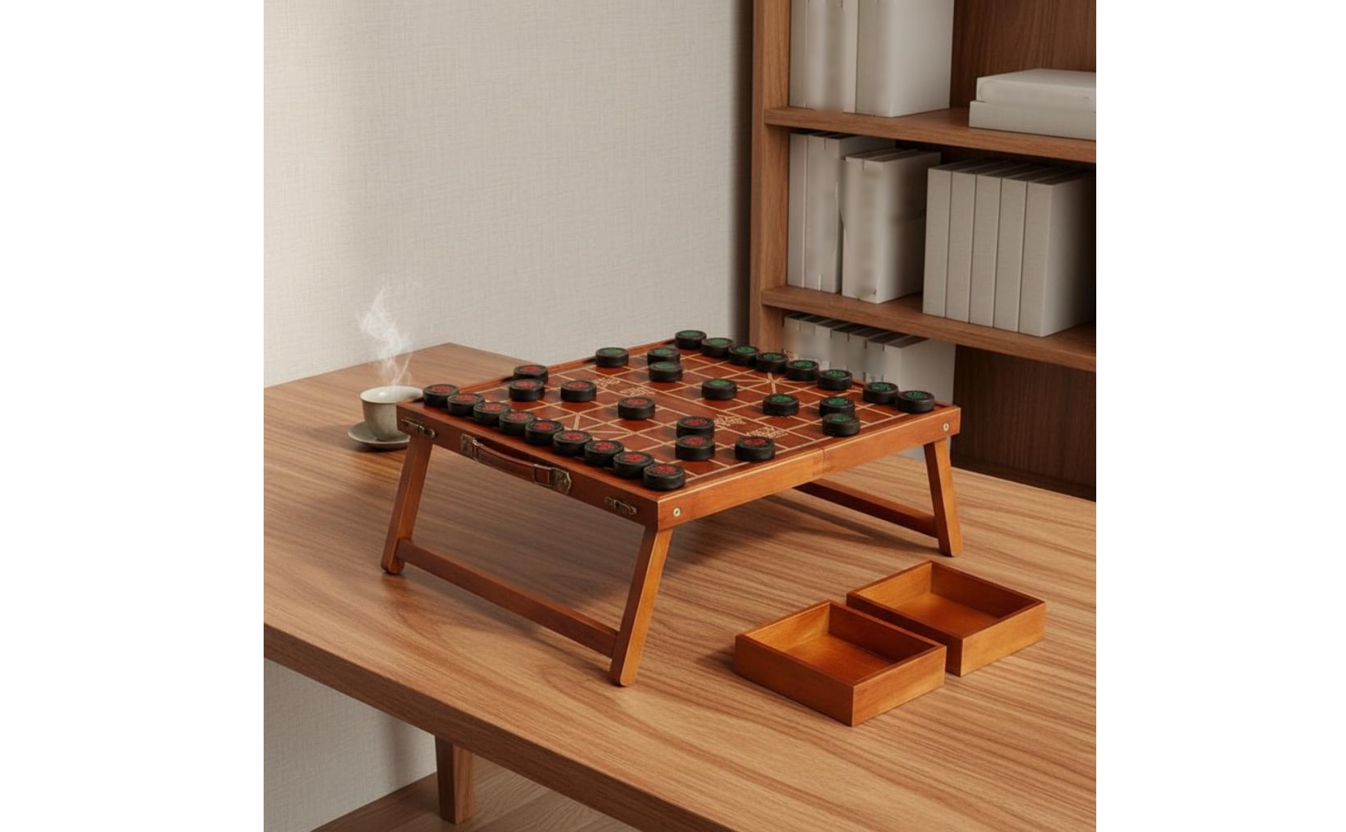 Wood Chess Table Gift Choice Xiangqi Board Outdoor Use for Outing