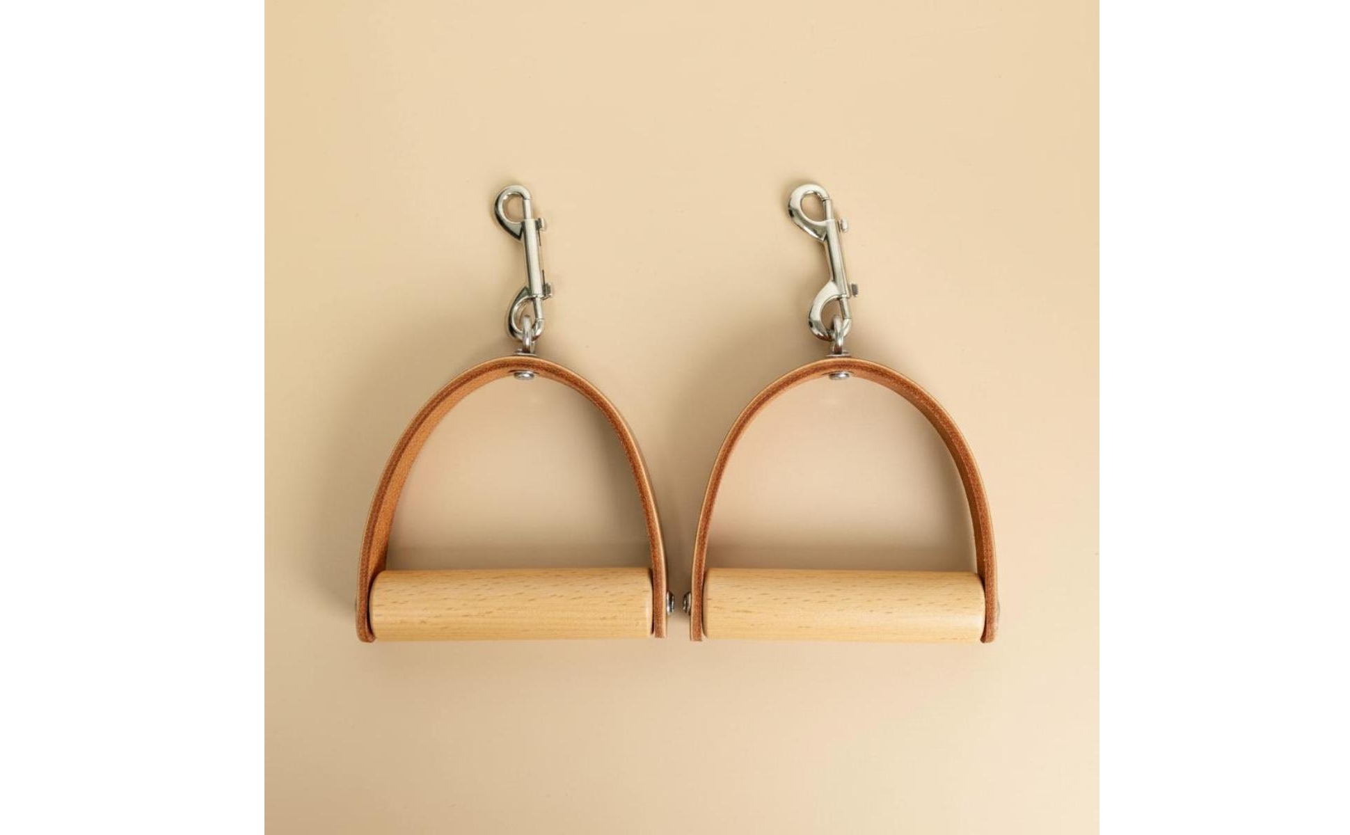 2 Pieces Leather Wood Handles Classic Design Leather Wood Handle Long-Lasting
