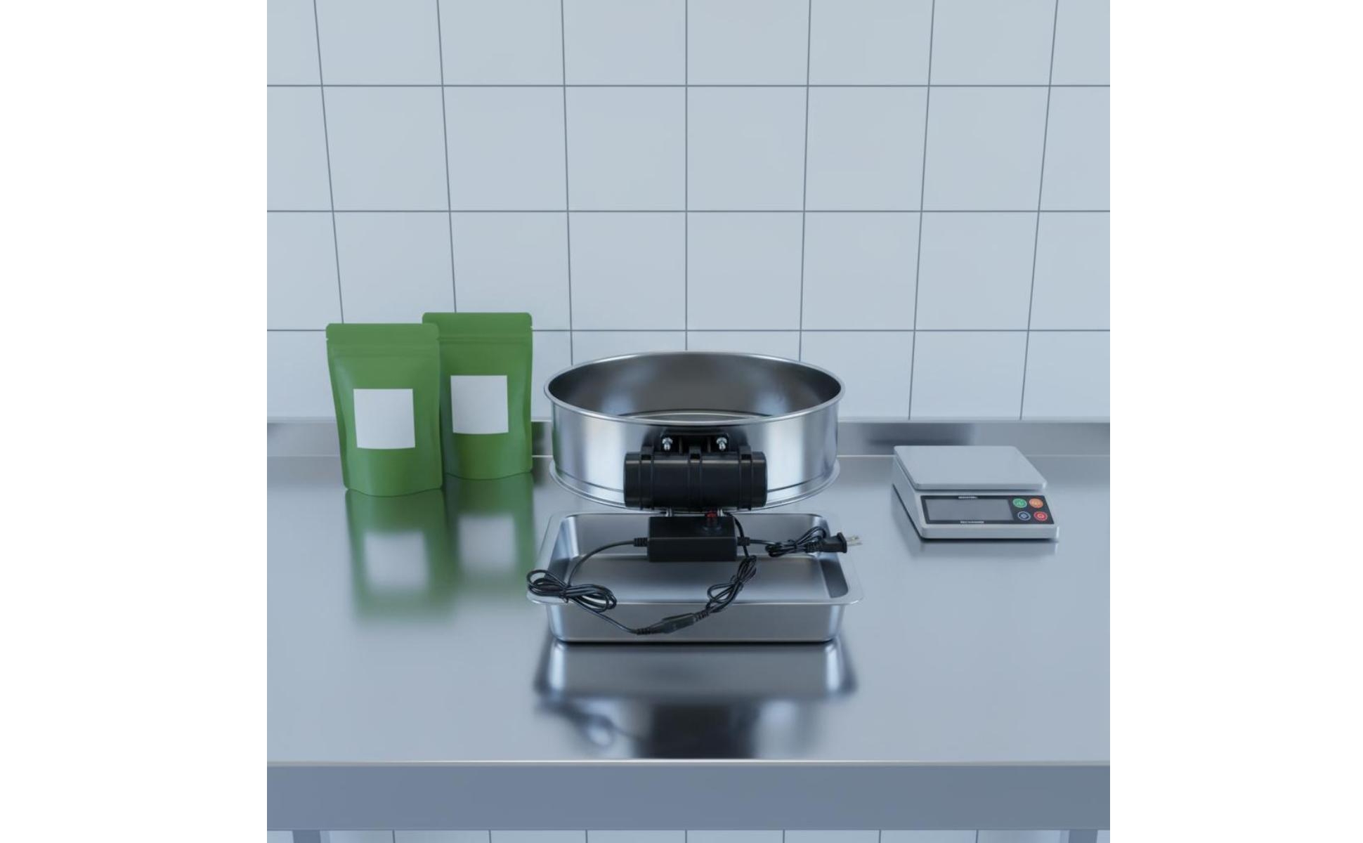pulversiebgerät aus Edelstahl Tischmodell Elektrische Vibrationssiebmaschine