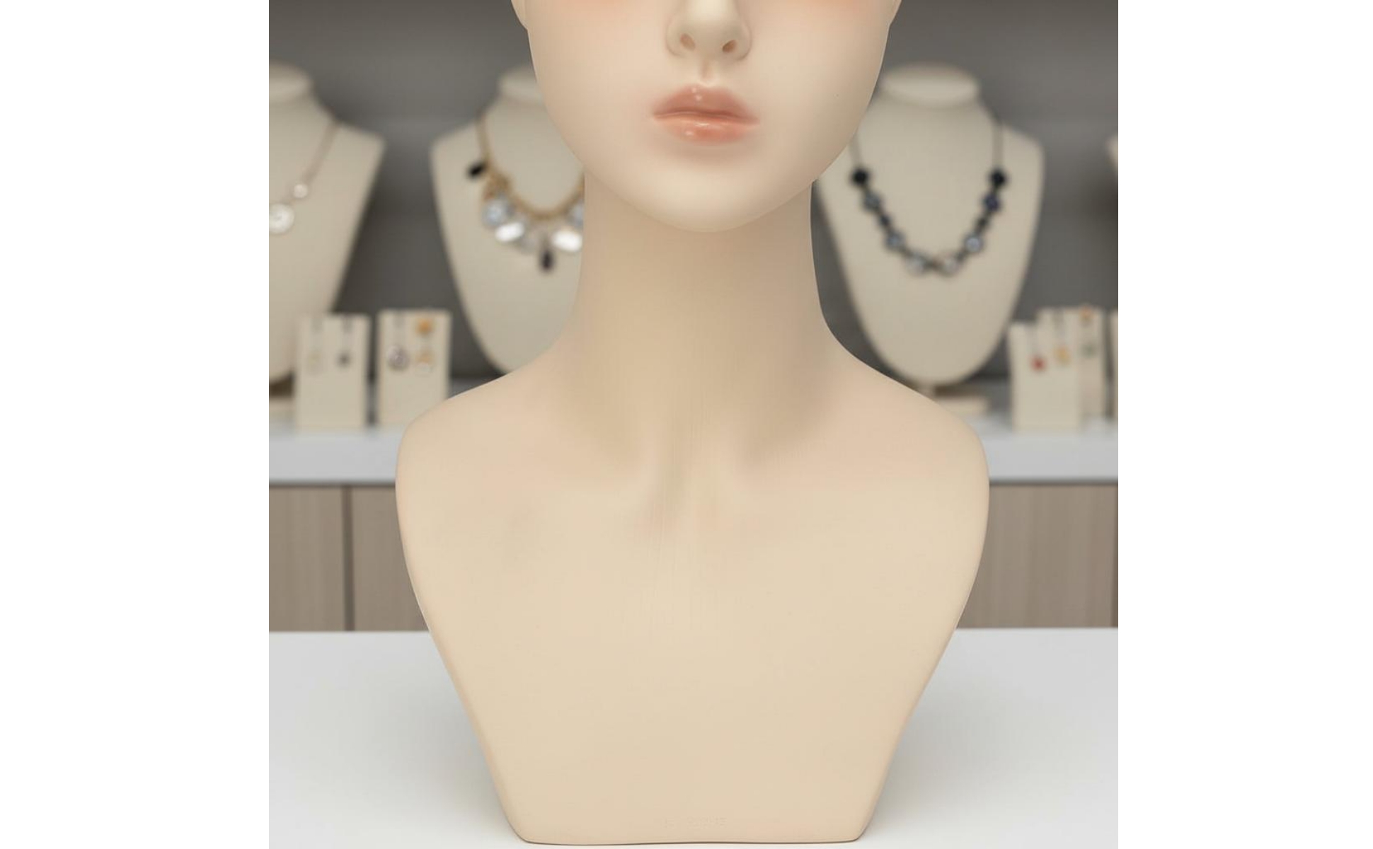 Hairpiece Display Head Makeup Practice Realistic Female Head Model for Shop
