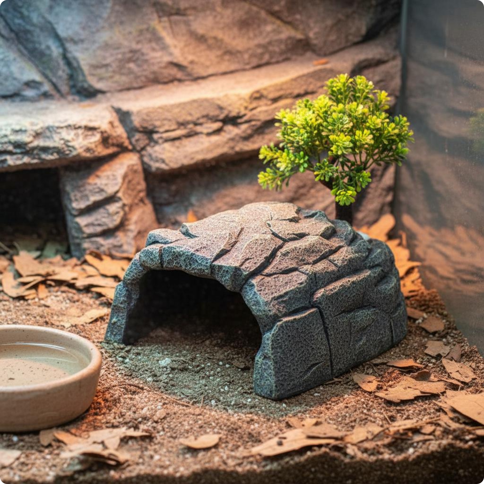 Basking Cave Surface Easy to Clean Pet Hide Cave Moisture Resistant