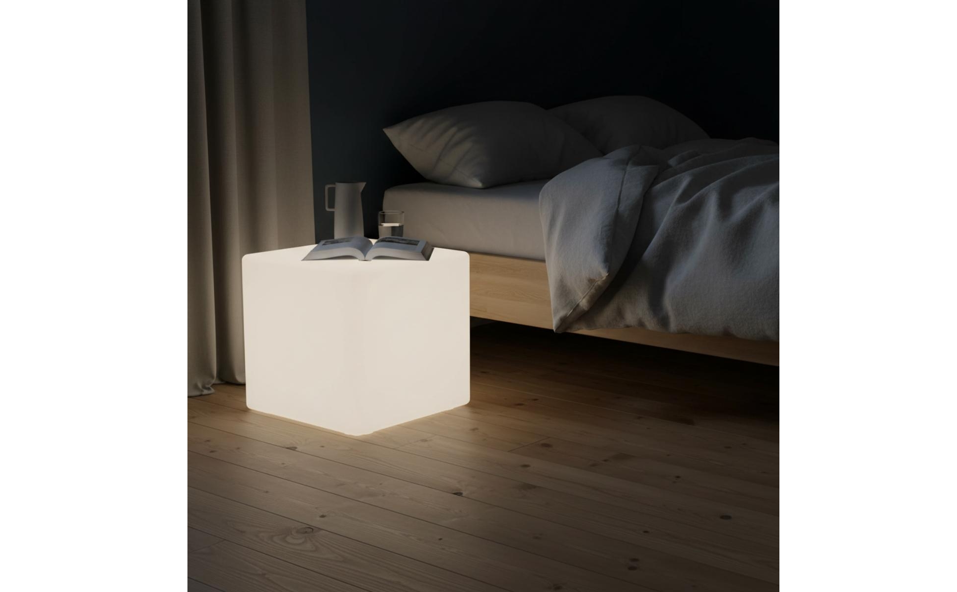 LED Cube Stool Waterproof LED Cube Lamp 16 Colors for Outdoor, Patio